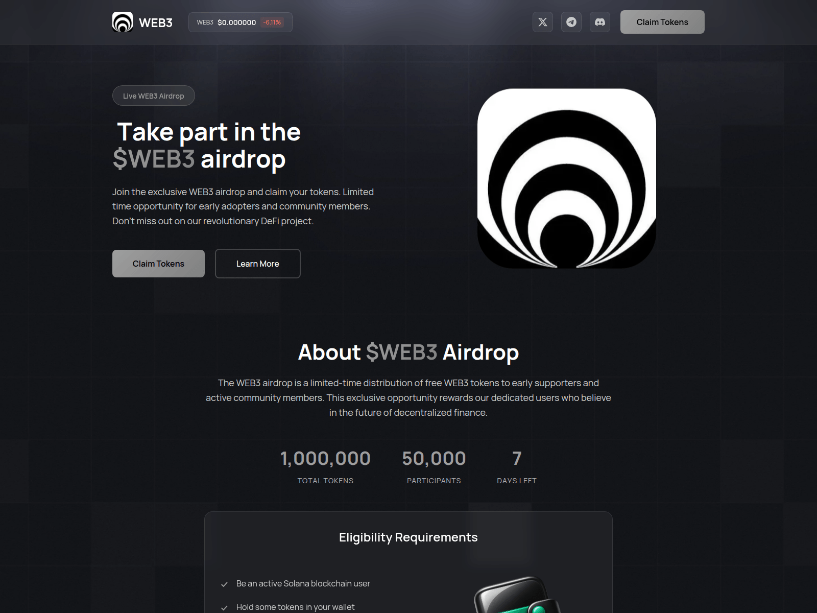 Screenshot of web3sale.live