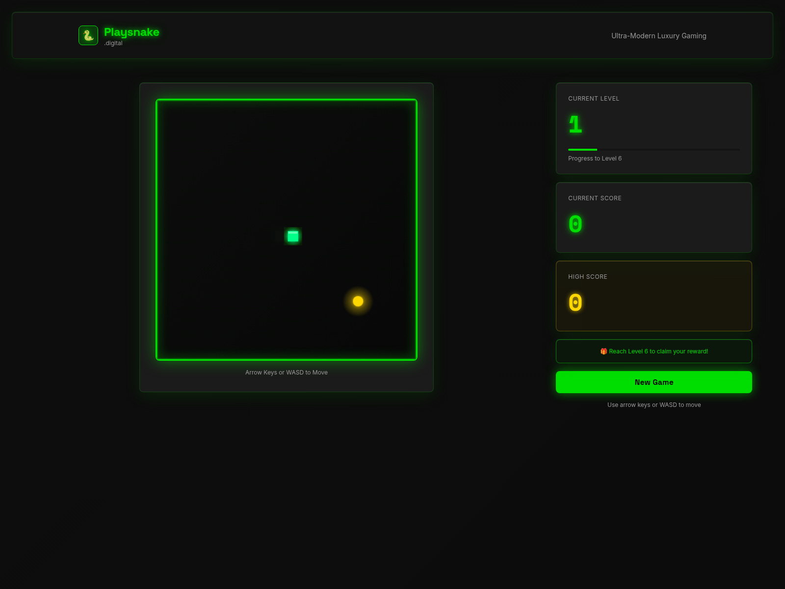 Screenshot of playsnake.digital