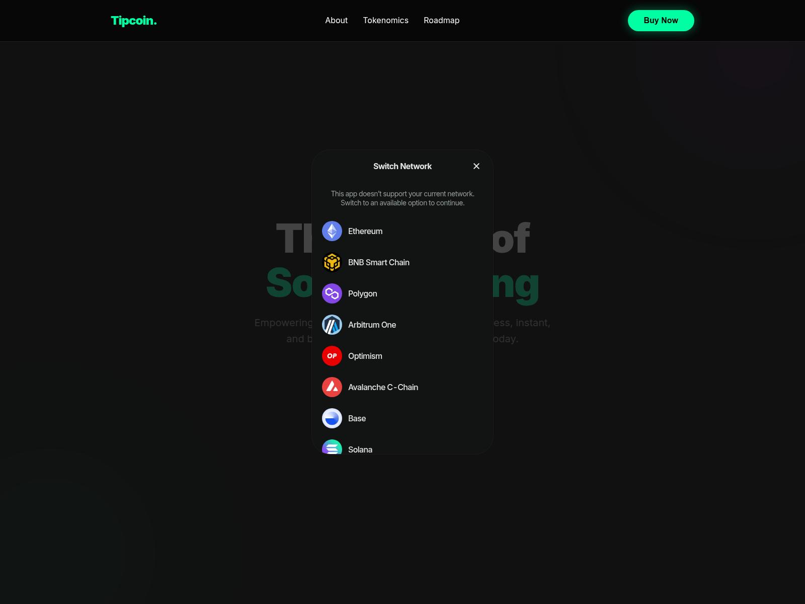 Screenshot of tapcoin.app