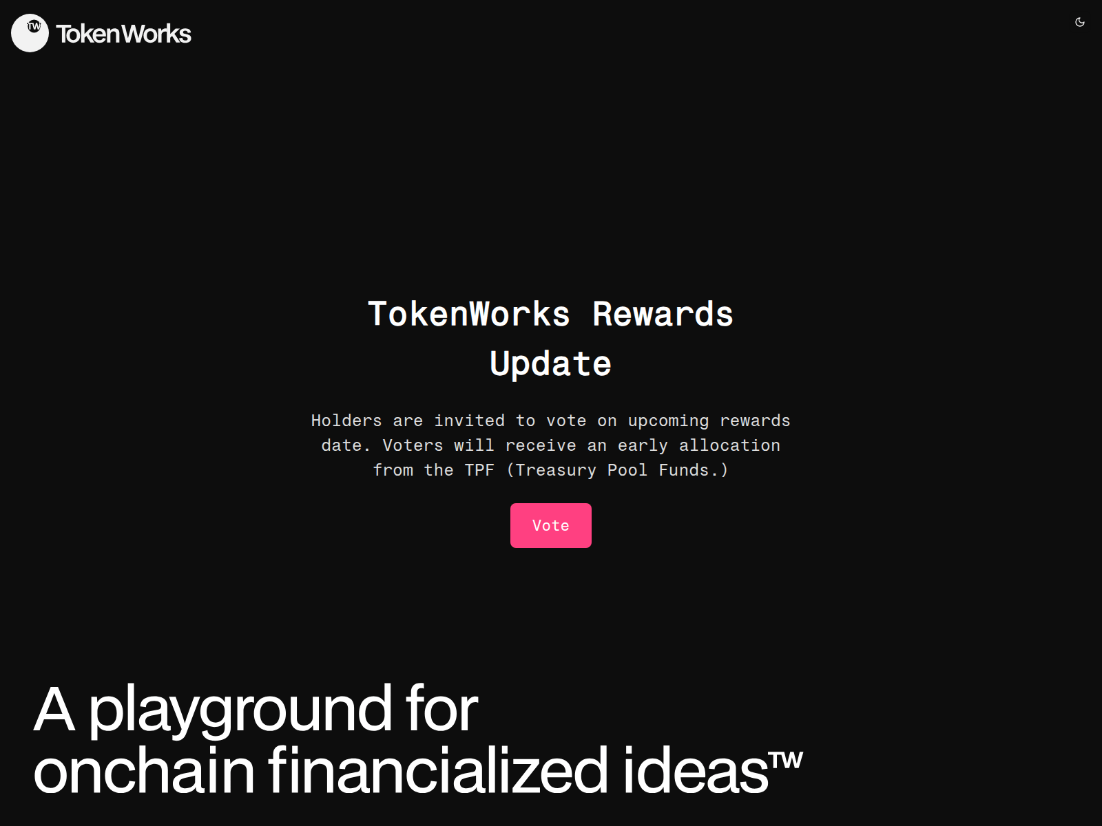 Screenshot of vote-tokensworks-com.pages.dev