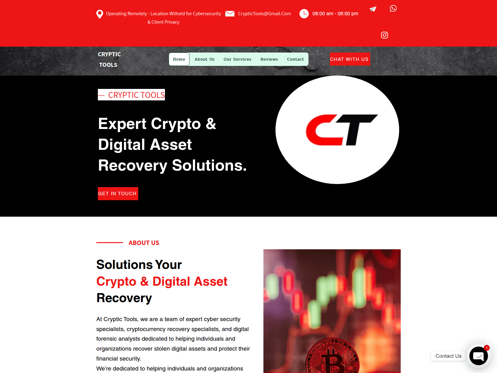 Screenshot of www.cryptictools.com