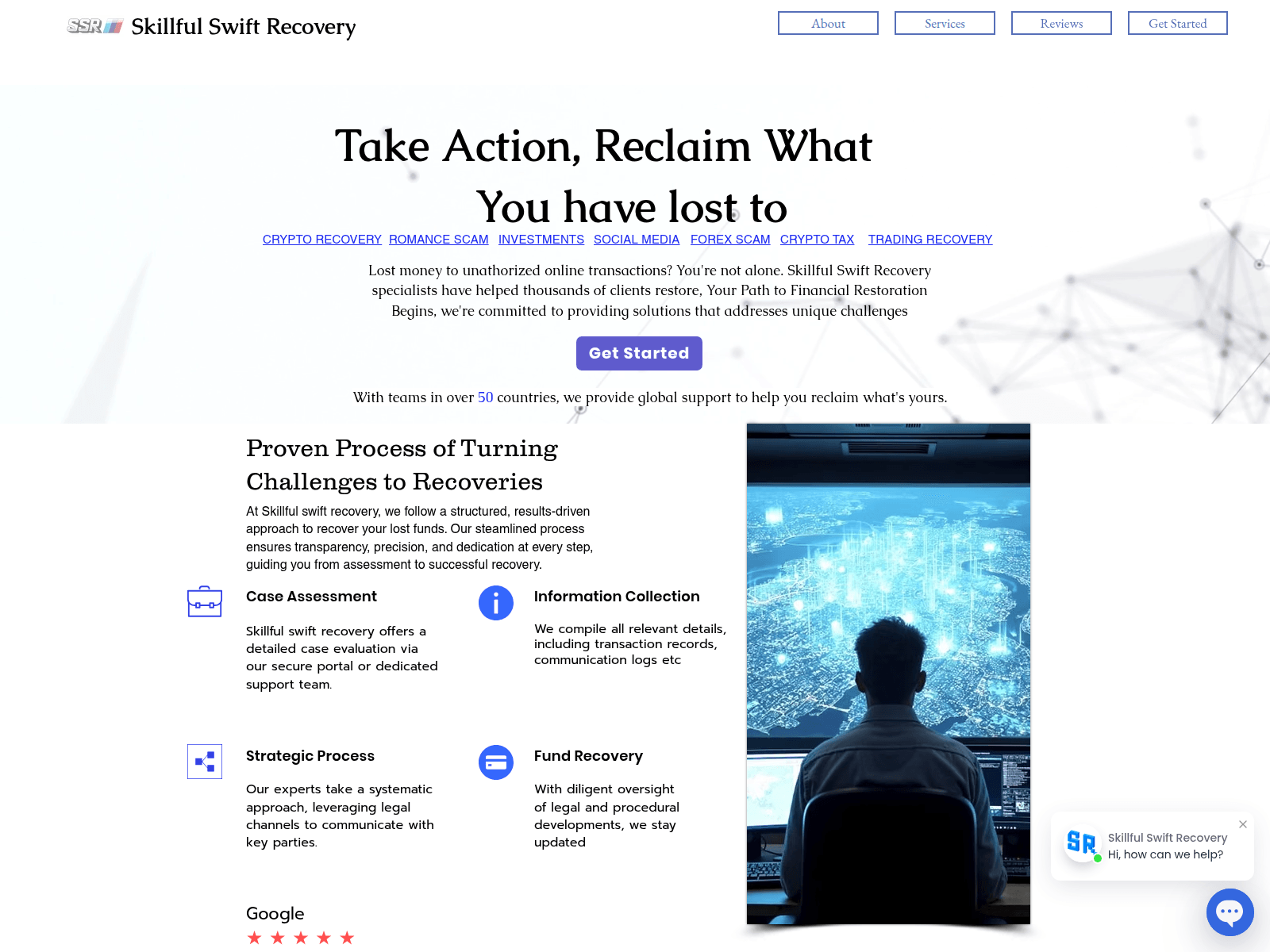 Screenshot of www.skillfulswiftrecovery.com