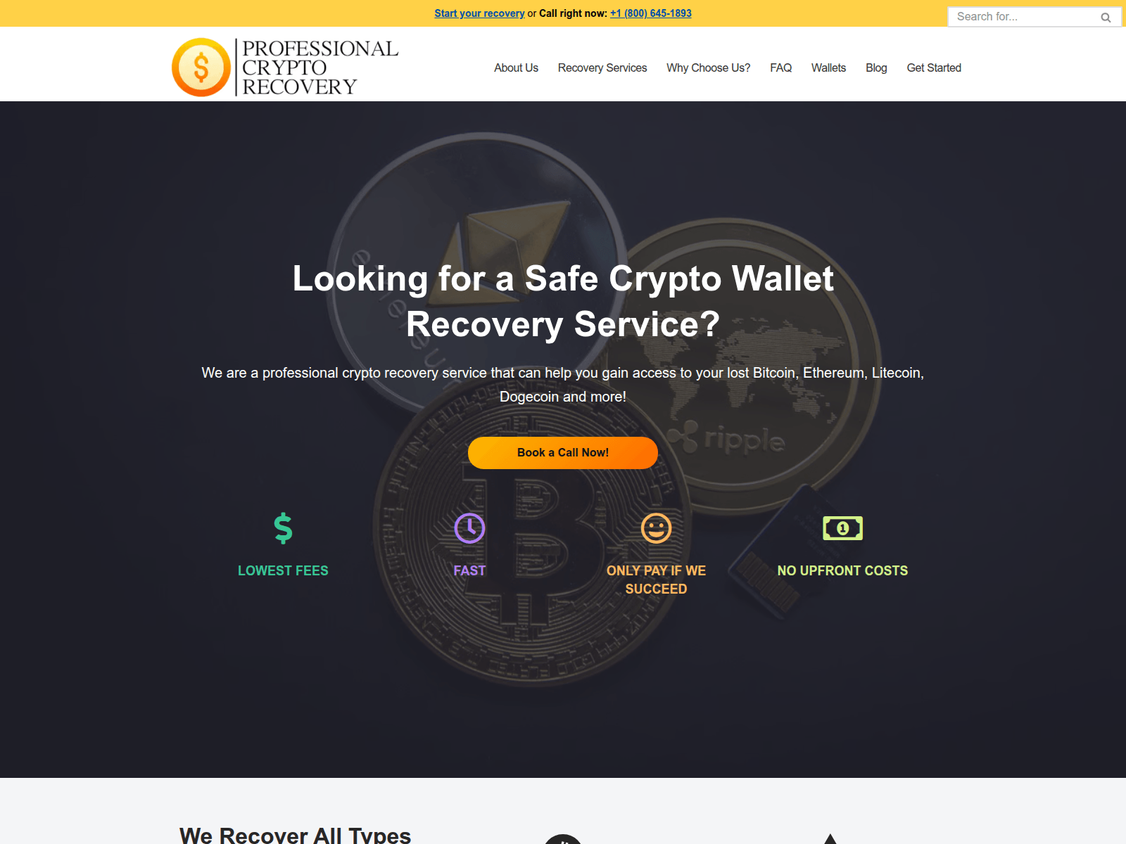 Screenshot of professionalcryptorecovery.com