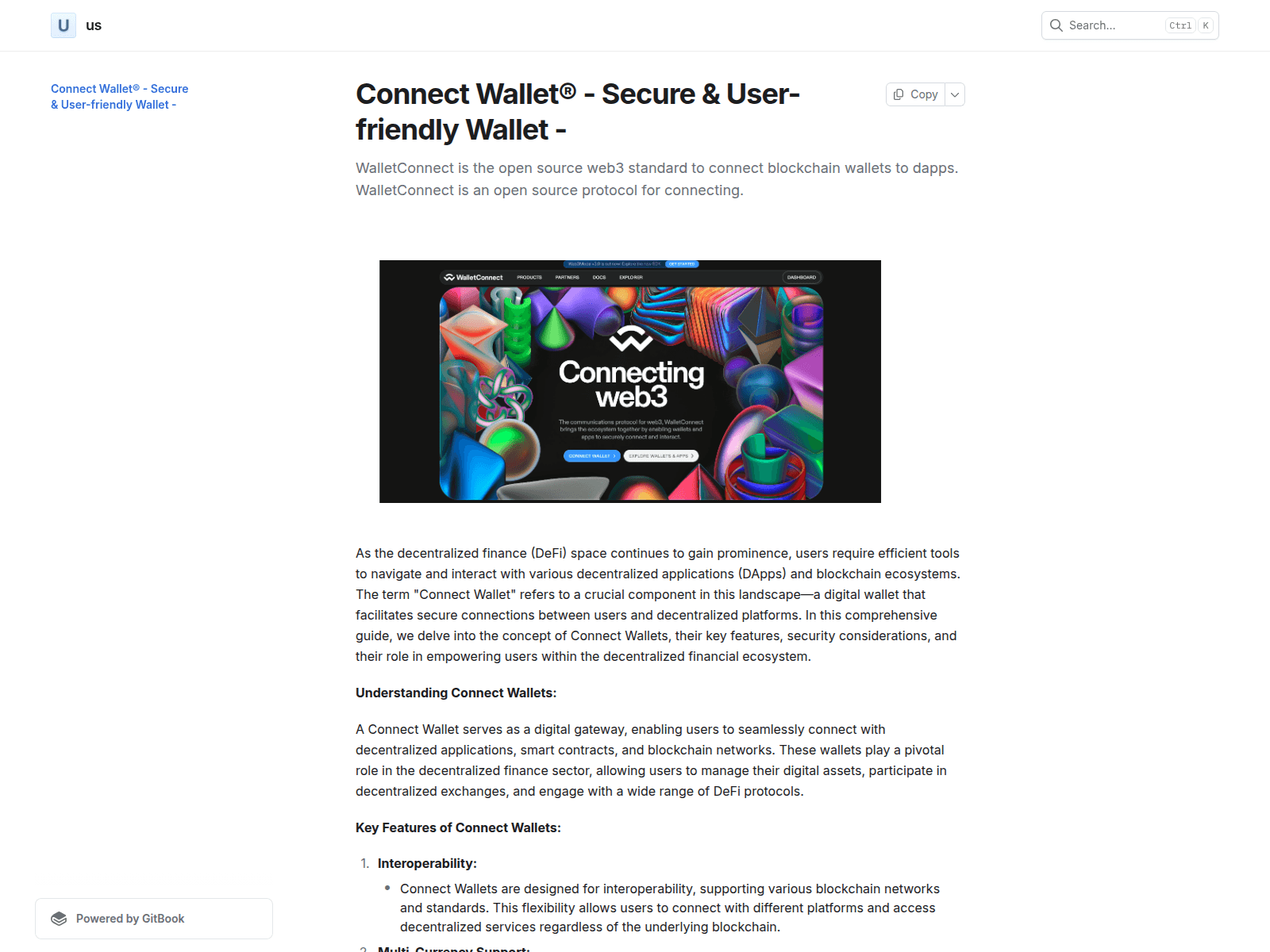 Screenshot of conneactwalletts.gitbook.io