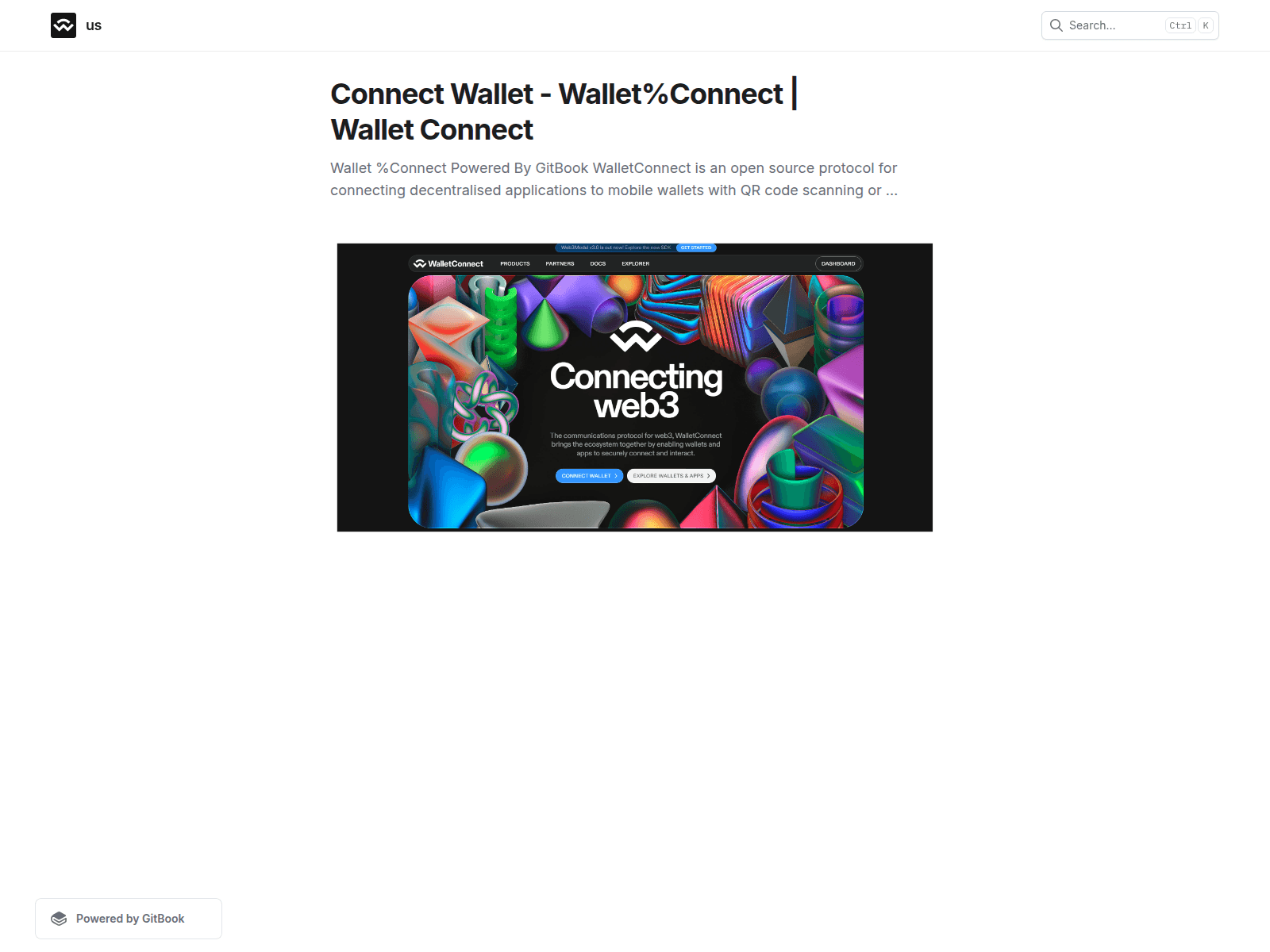 Screenshot of conneeectwallet.gitbook.io