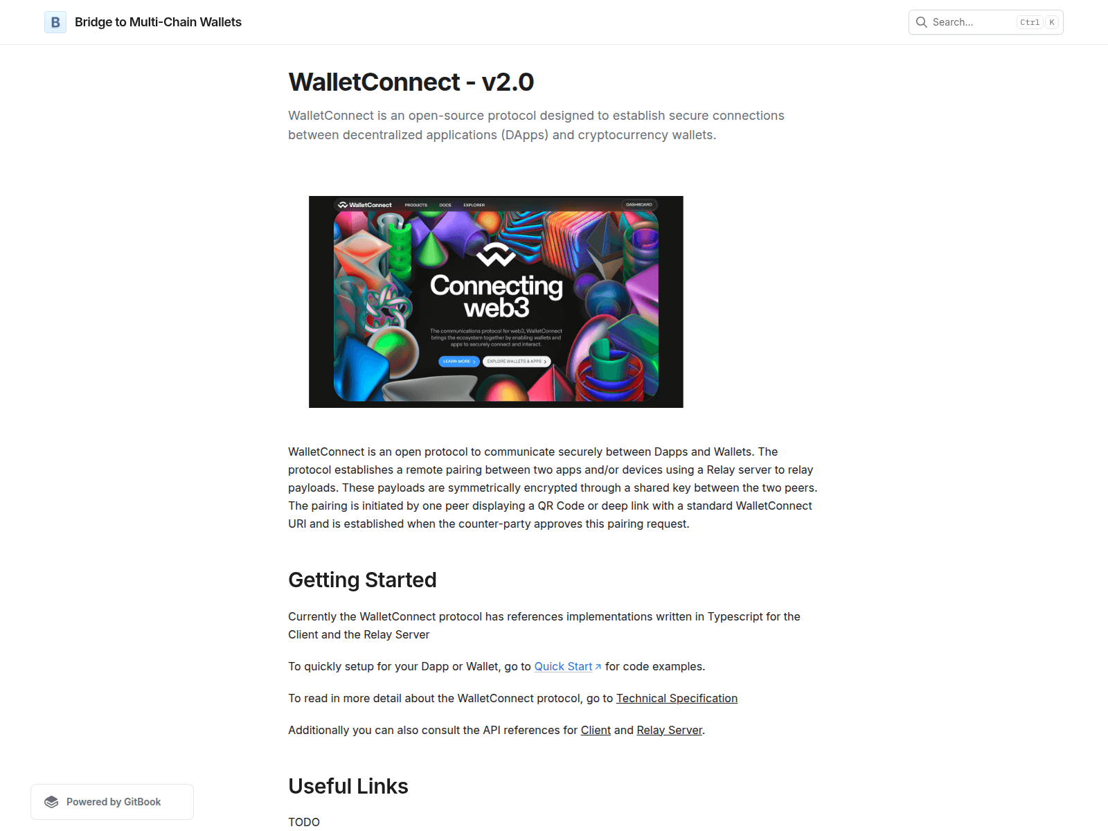 Screenshot of walllet-conectt.gitbook.io