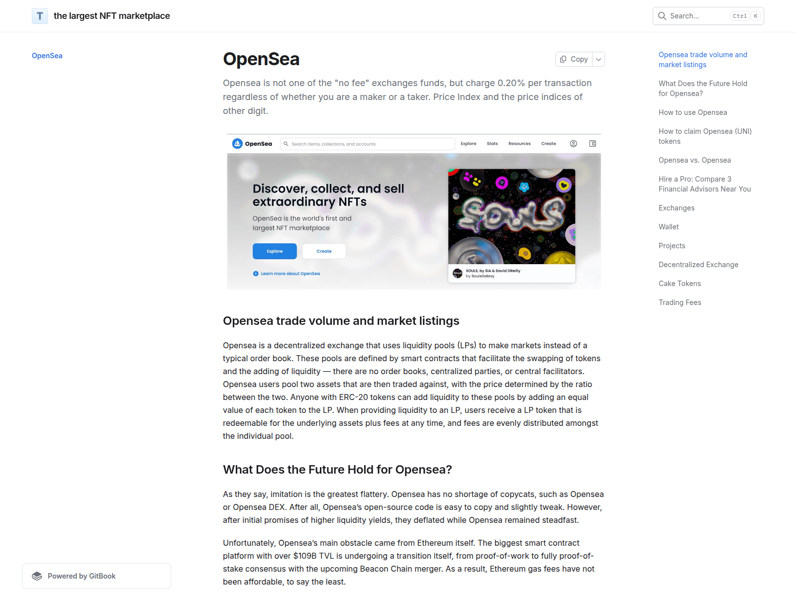 Screenshot of openseaio.gitbook.io