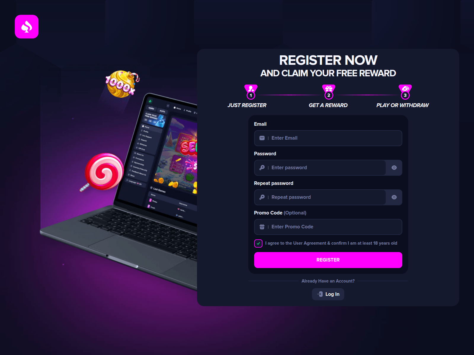 Screenshot of kix.casino