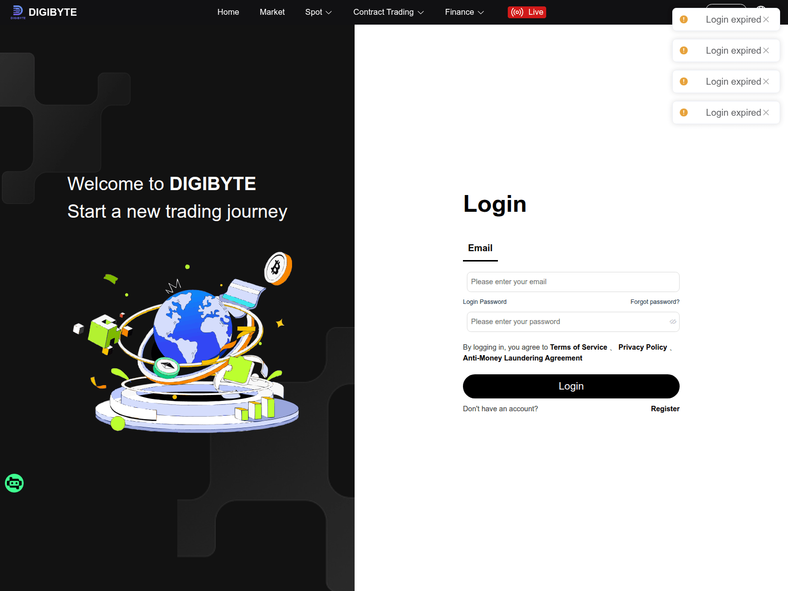 Screenshot of digibyteworld.com