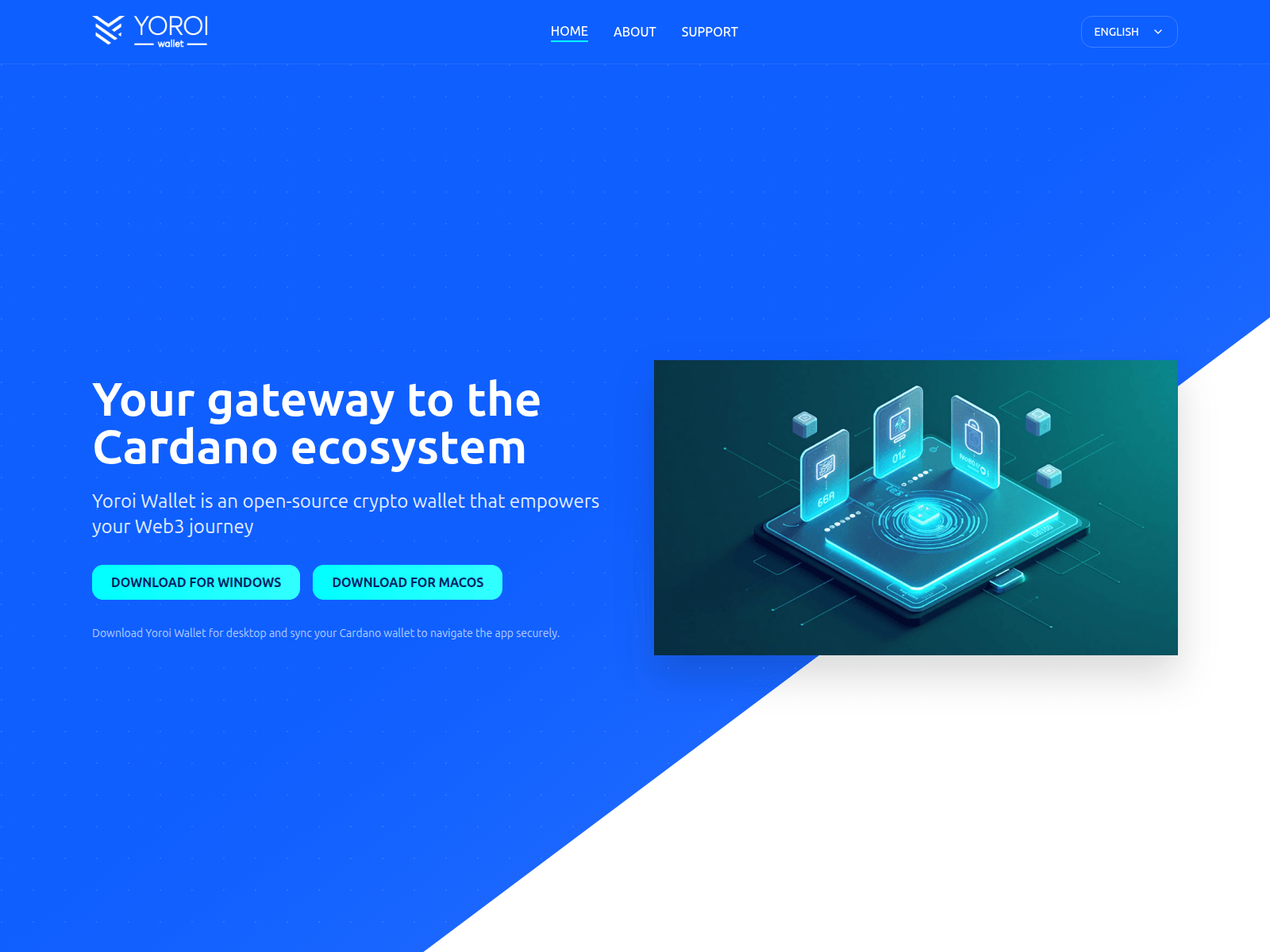 Screenshot of yoroiwalletdesktop.app