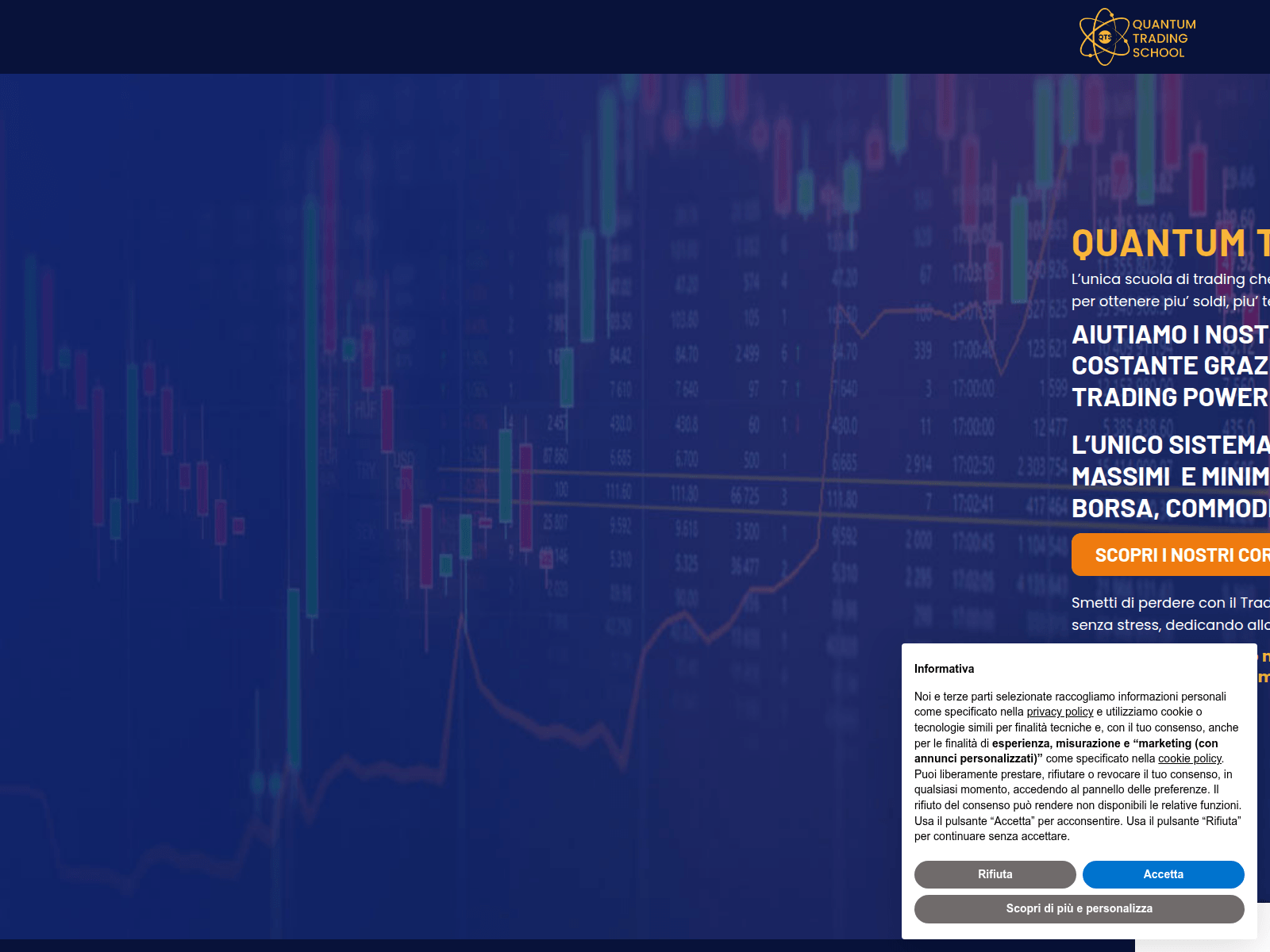 Screenshot of quantumtradingschool.com