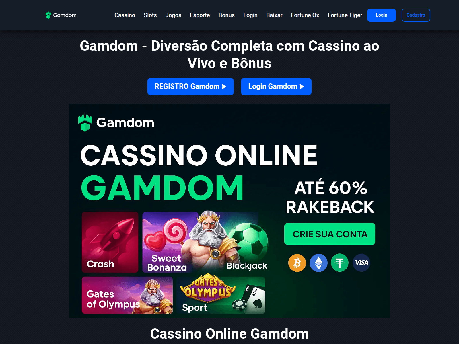 Screenshot of gamdompg.com