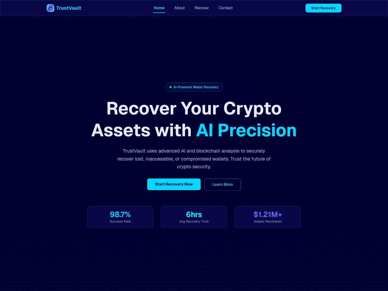 Screenshot of trustvaultpro.com