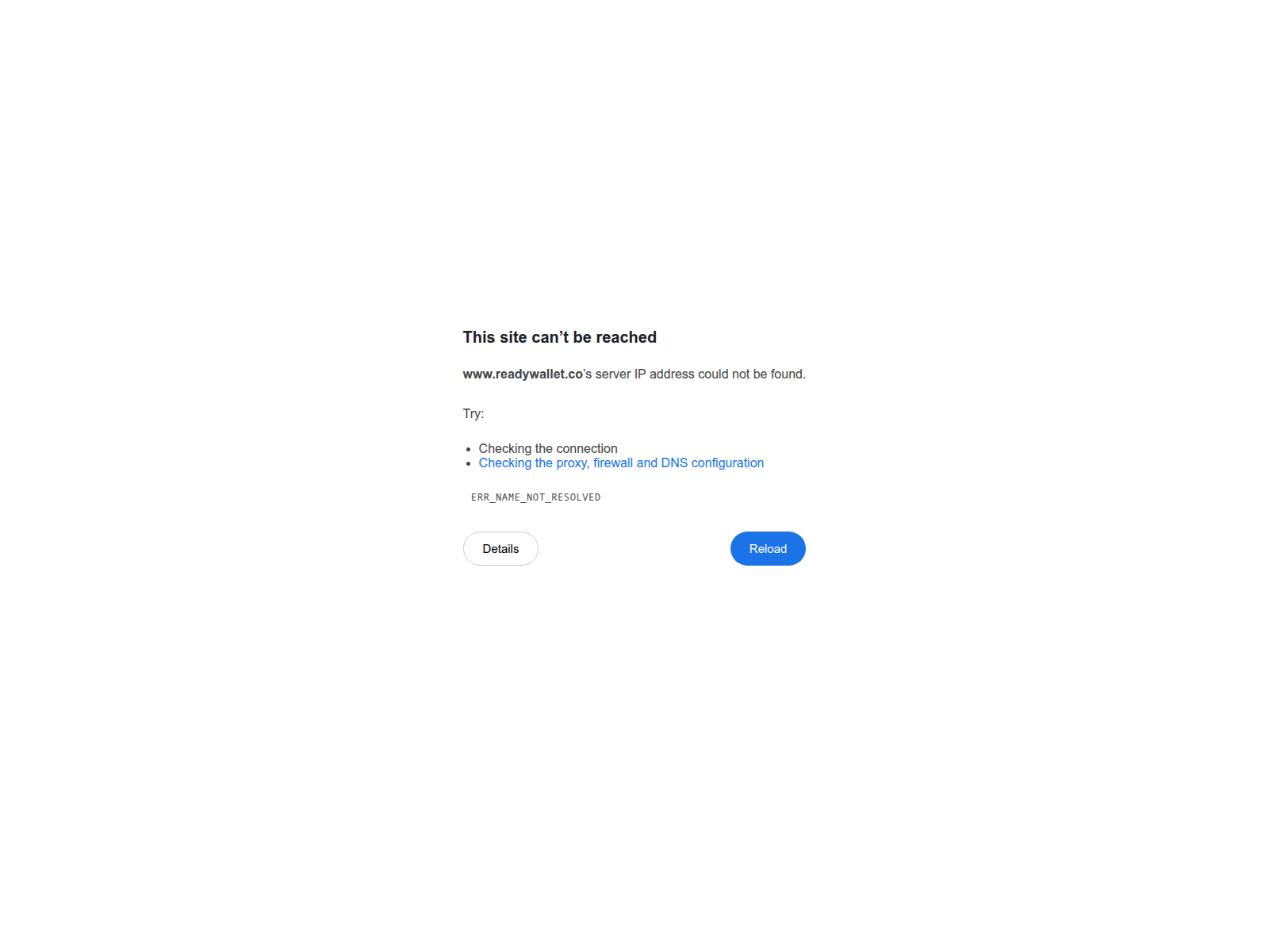Screenshot of readywallet.co