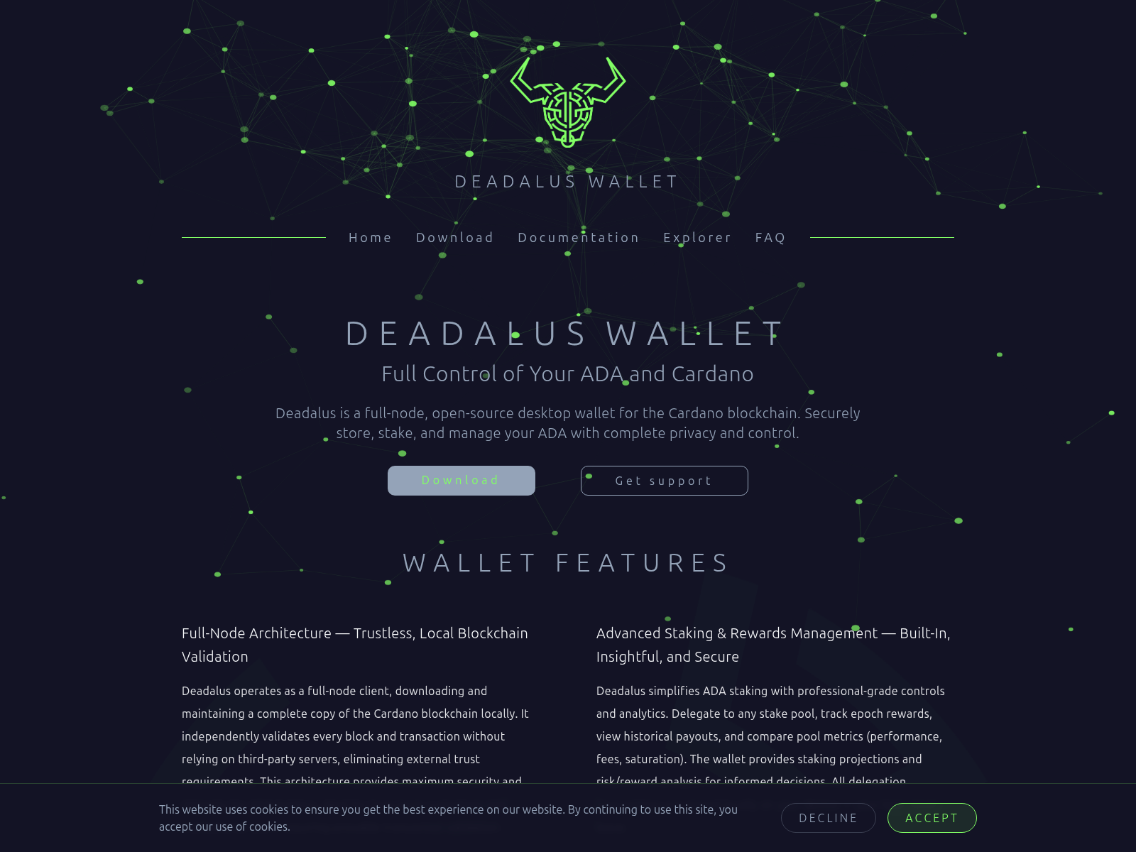 Screenshot of deadalus.io