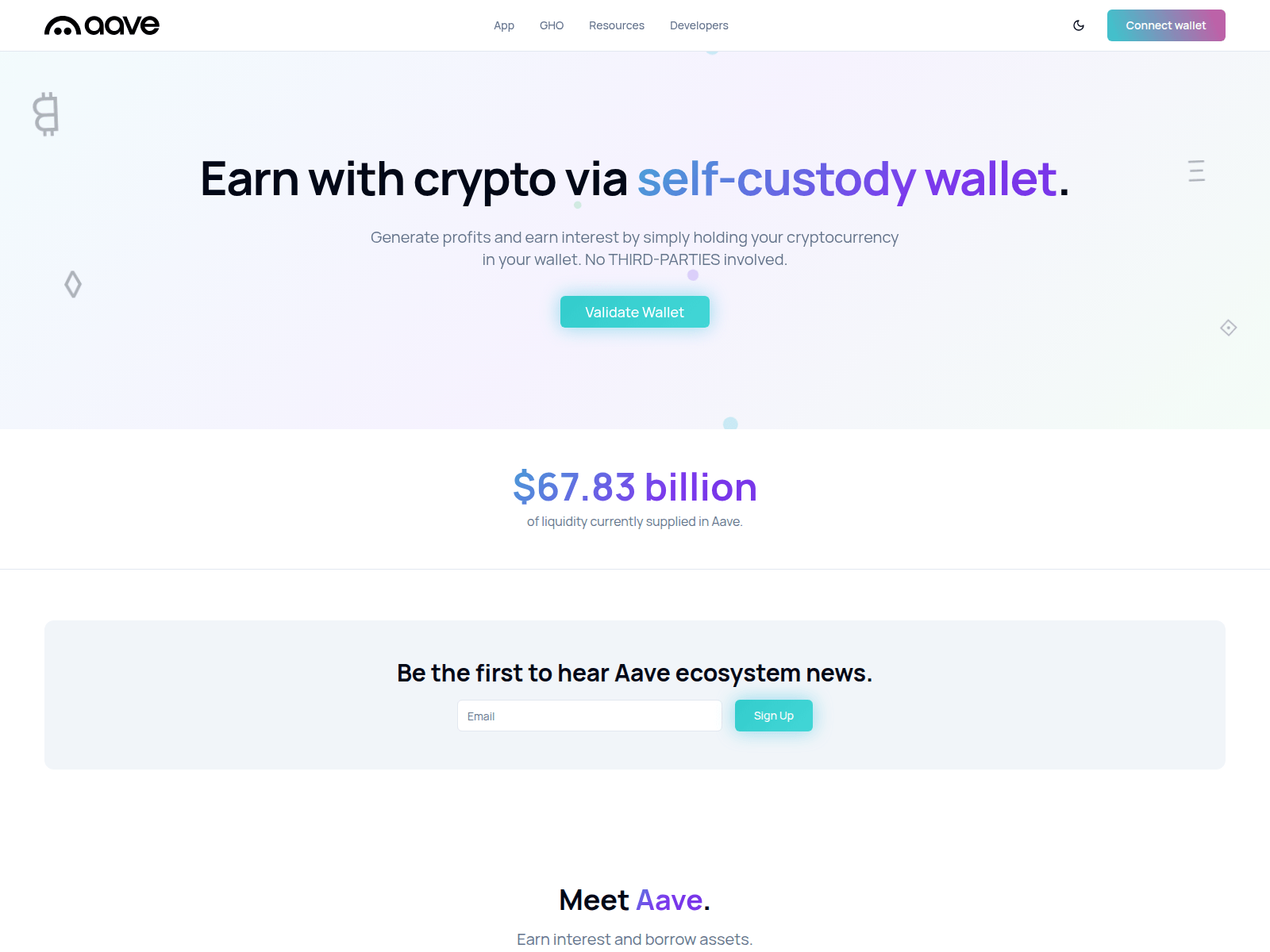 Screenshot of defi-aave.com