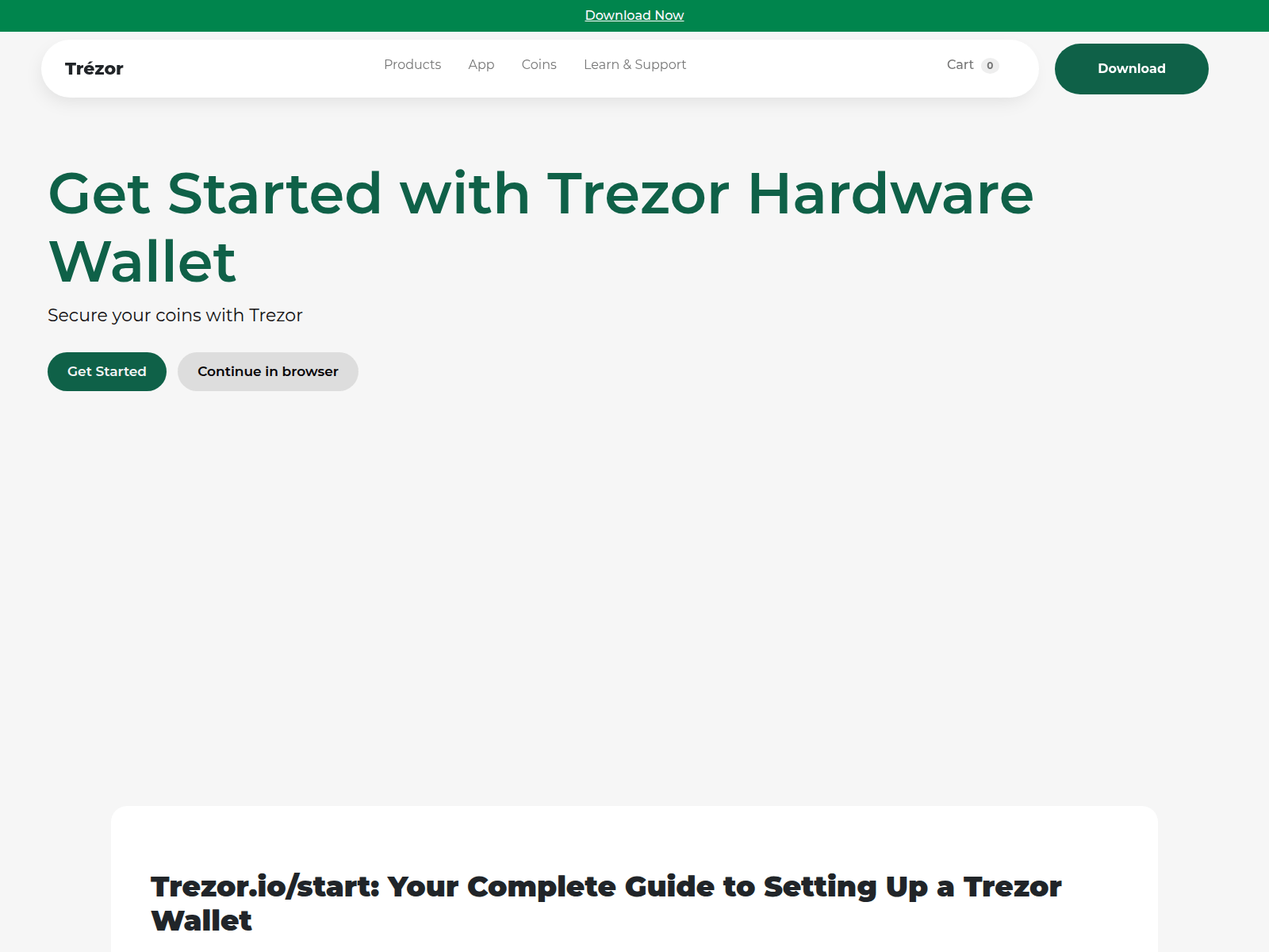 Screenshot of welcome-trezor.m-teach.com