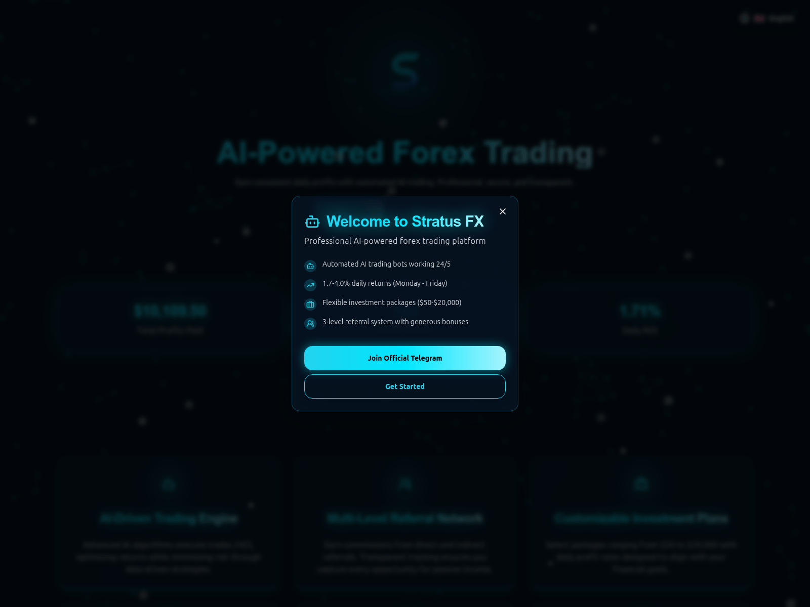Screenshot of stratusfx.trading