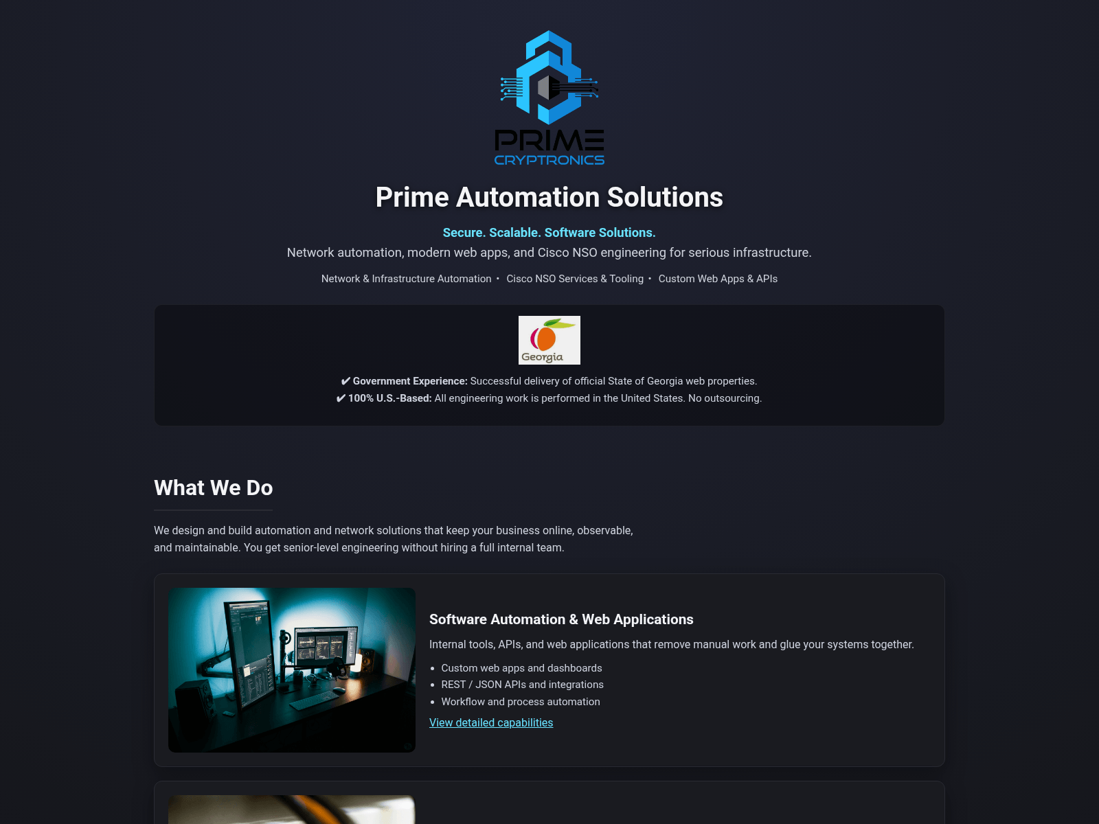 Screenshot of primeautomationsolutions.com