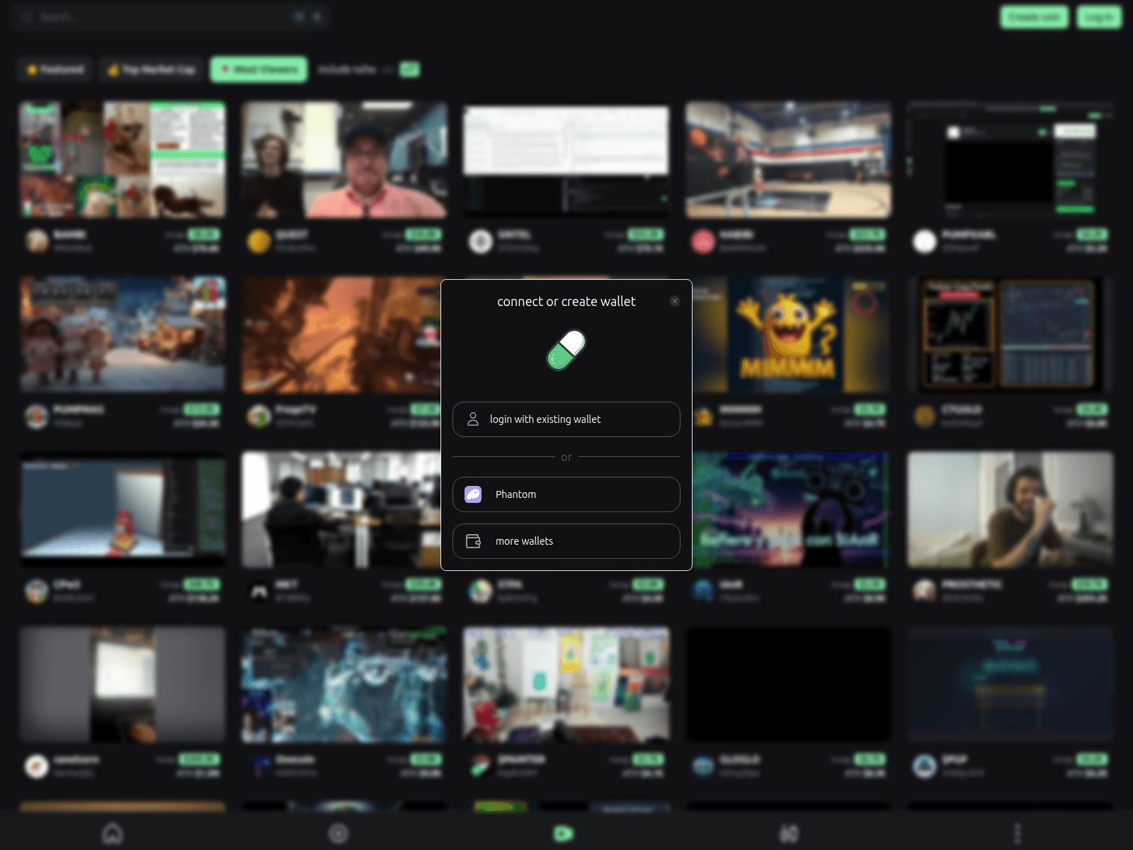 Screenshot of pumpfunstreamer.live