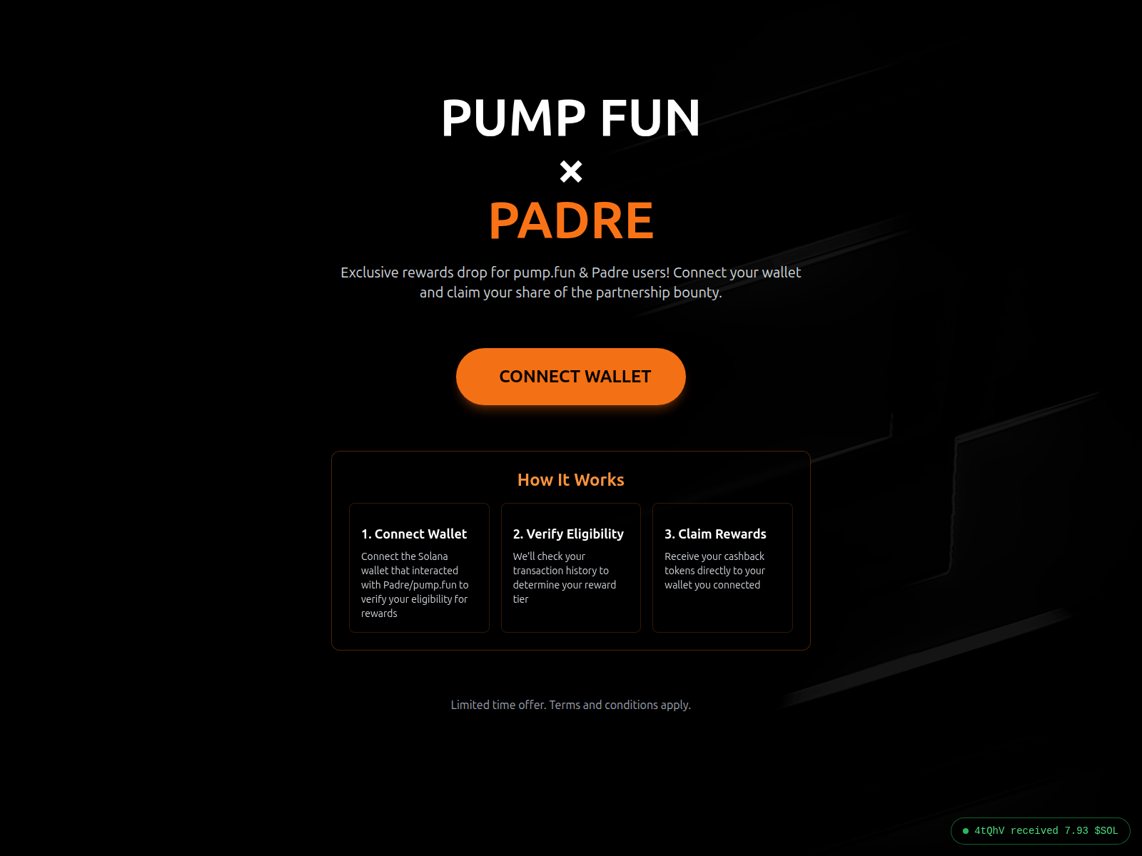 Screenshot of padrepump.fun