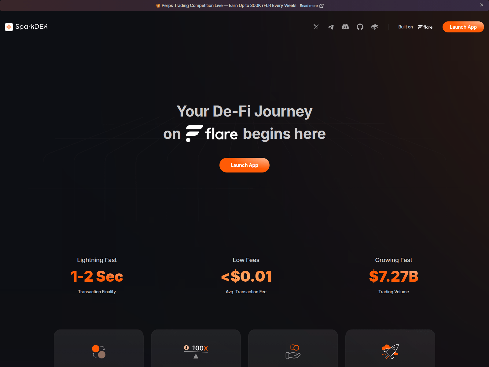 Screenshot of sparkdex.exchange