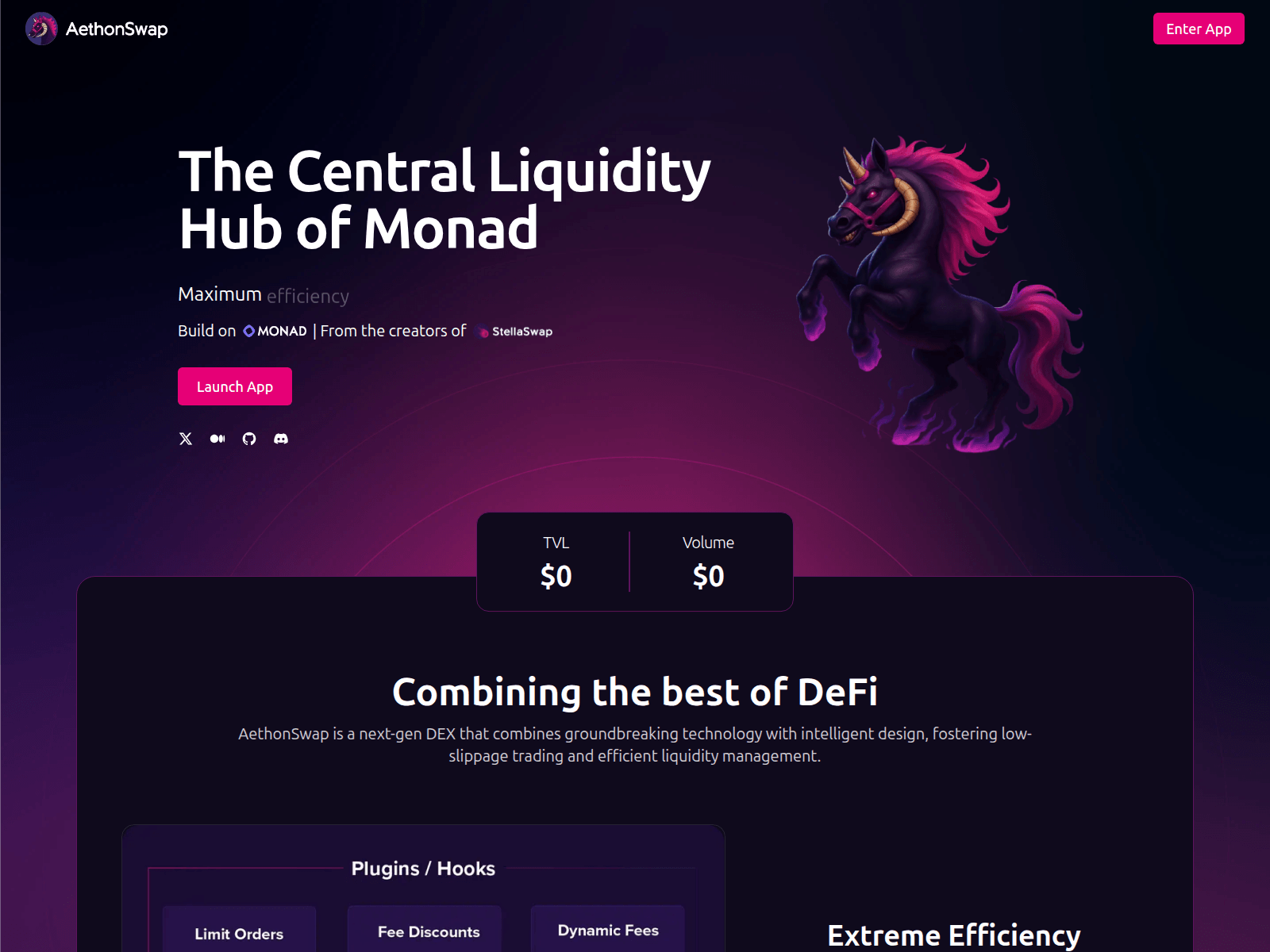 Screenshot of aethonswap.exchange