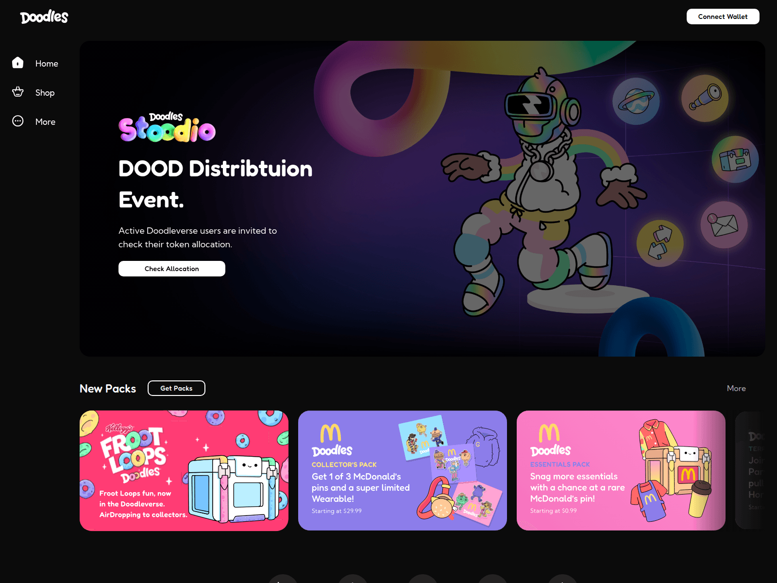 Screenshot of doodles-app.claims/allocation