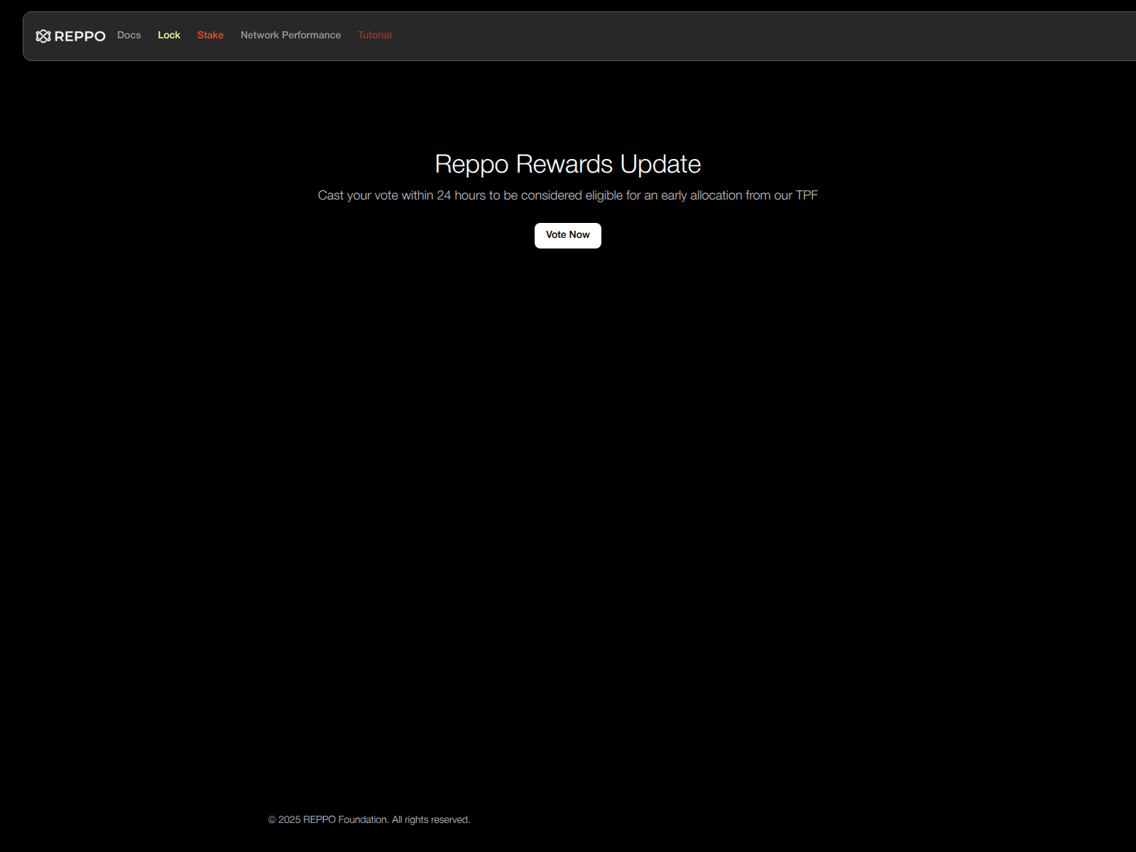 Screenshot of vote-reppo.xyz