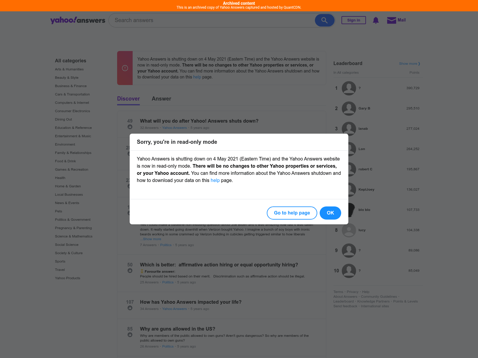 Screenshot of nz.answers.quantarchive.com