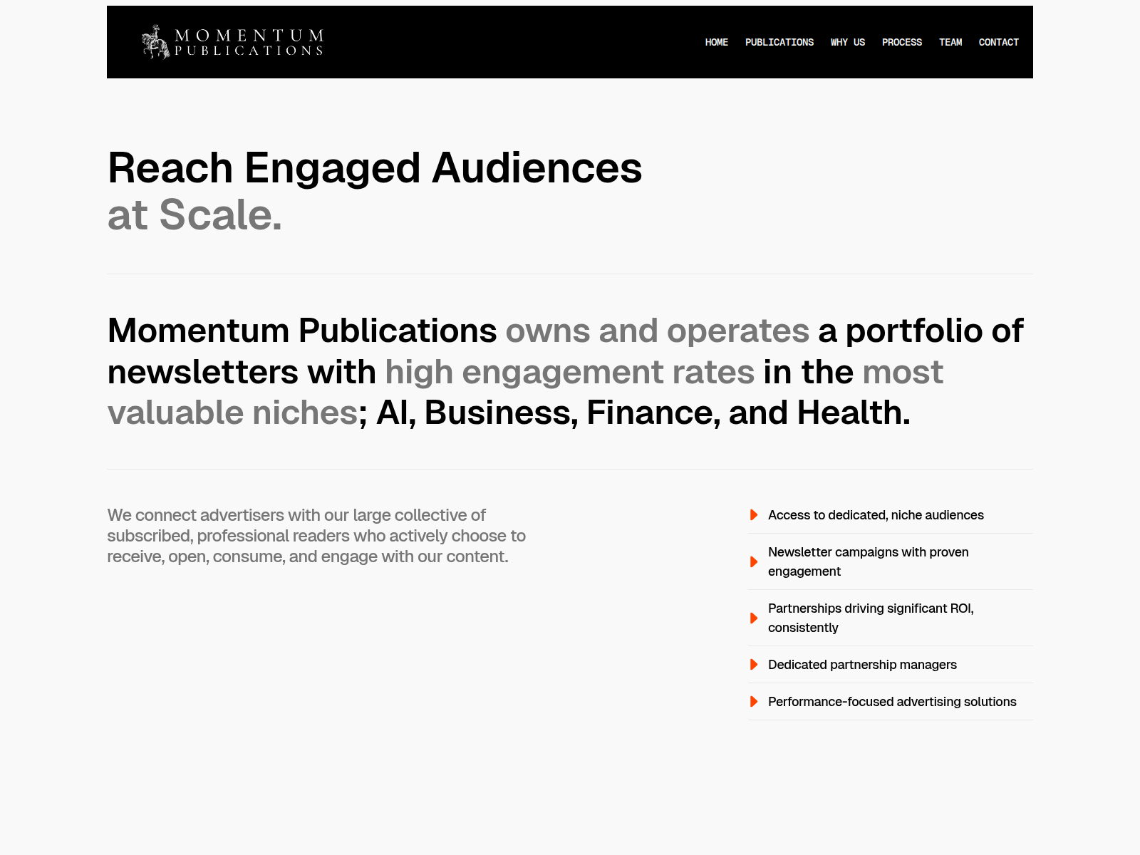 Screenshot of momentumpublications.com