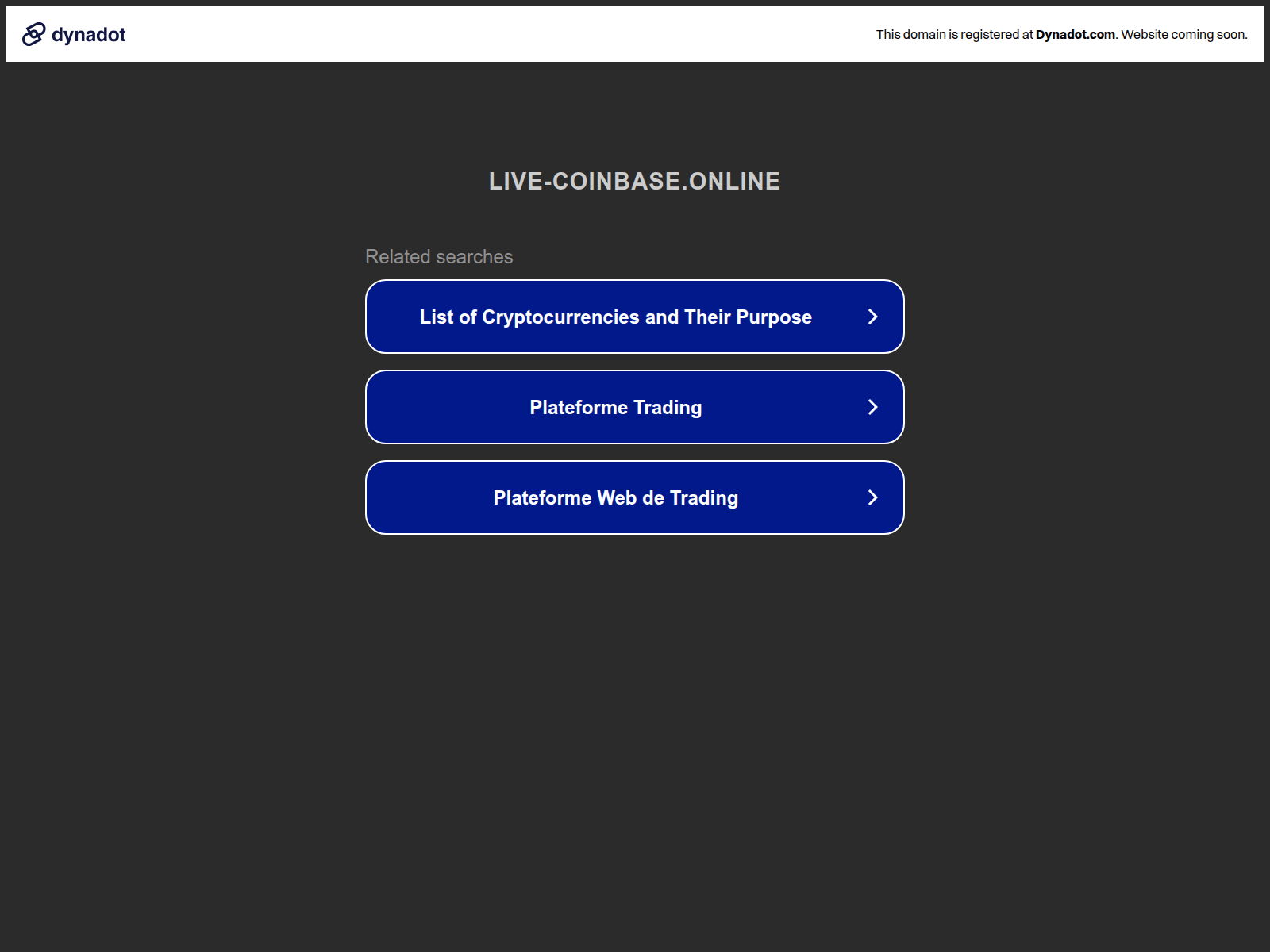 Screenshot of live-coinbase.online