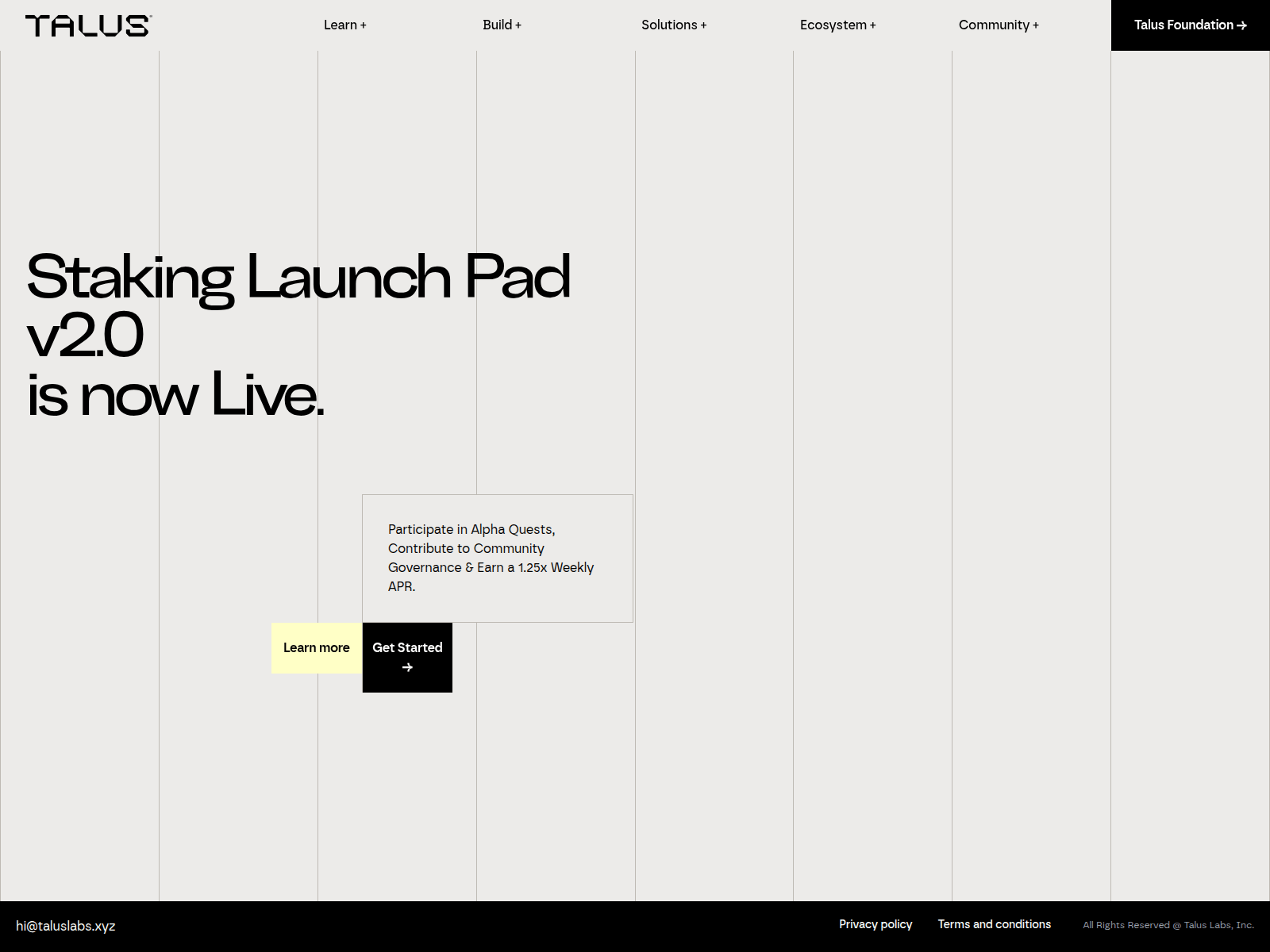 Screenshot of event-talus.xyz