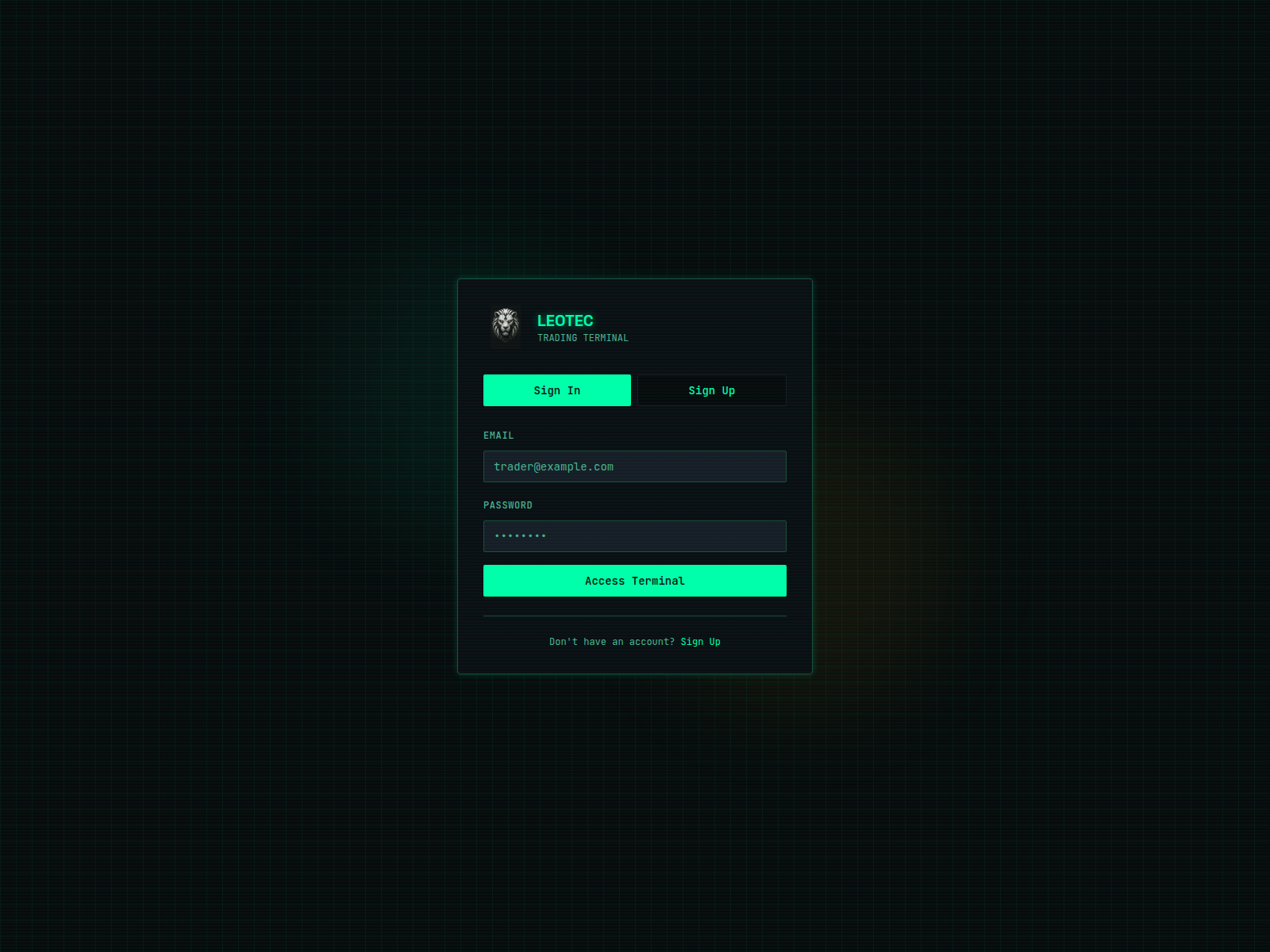 Screenshot of leotec.app
