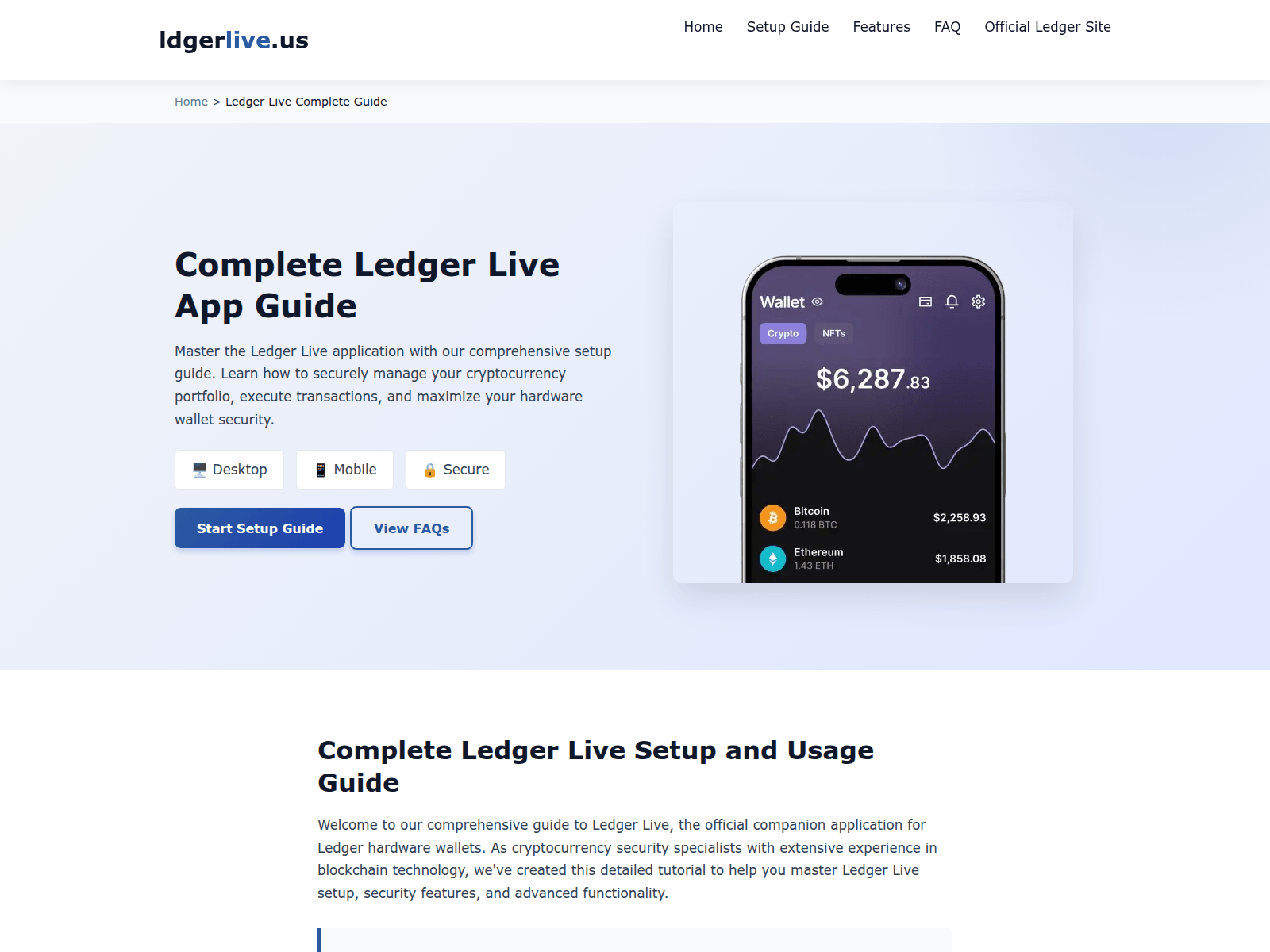 Screenshot of ldgerlive.us