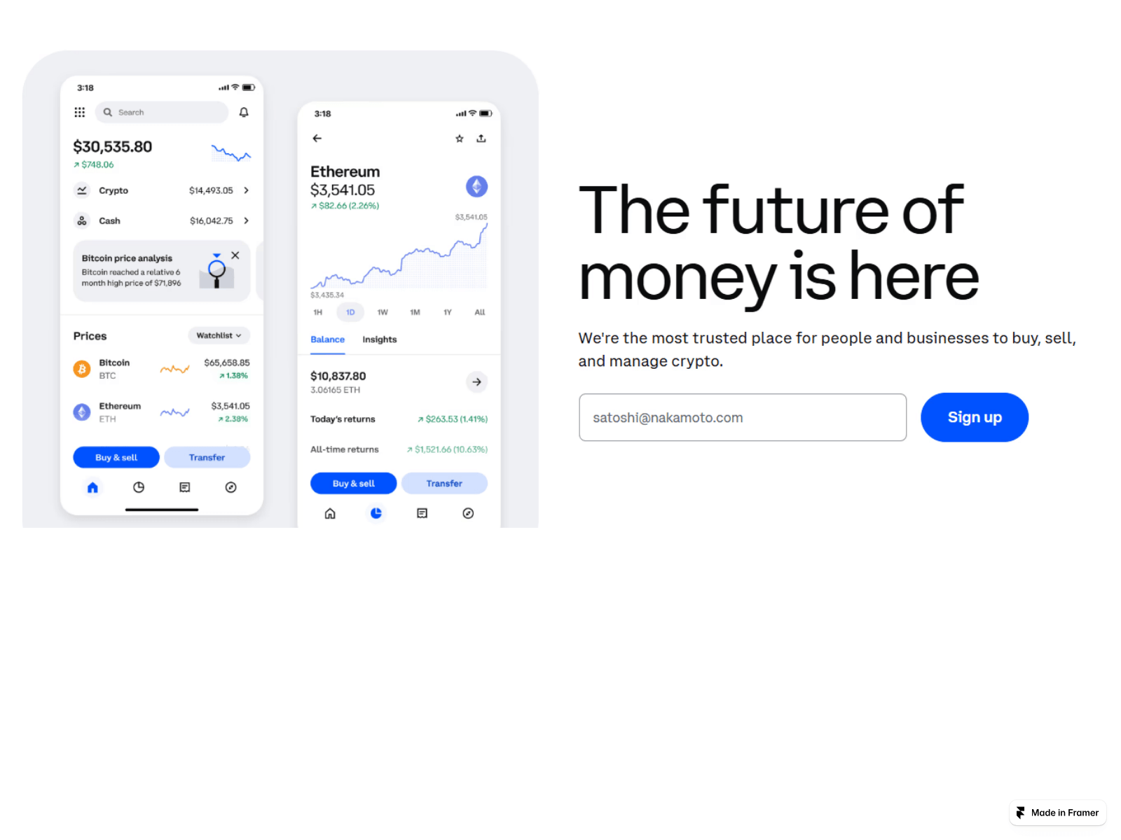 Screenshot of base-coine-login.framer.ai