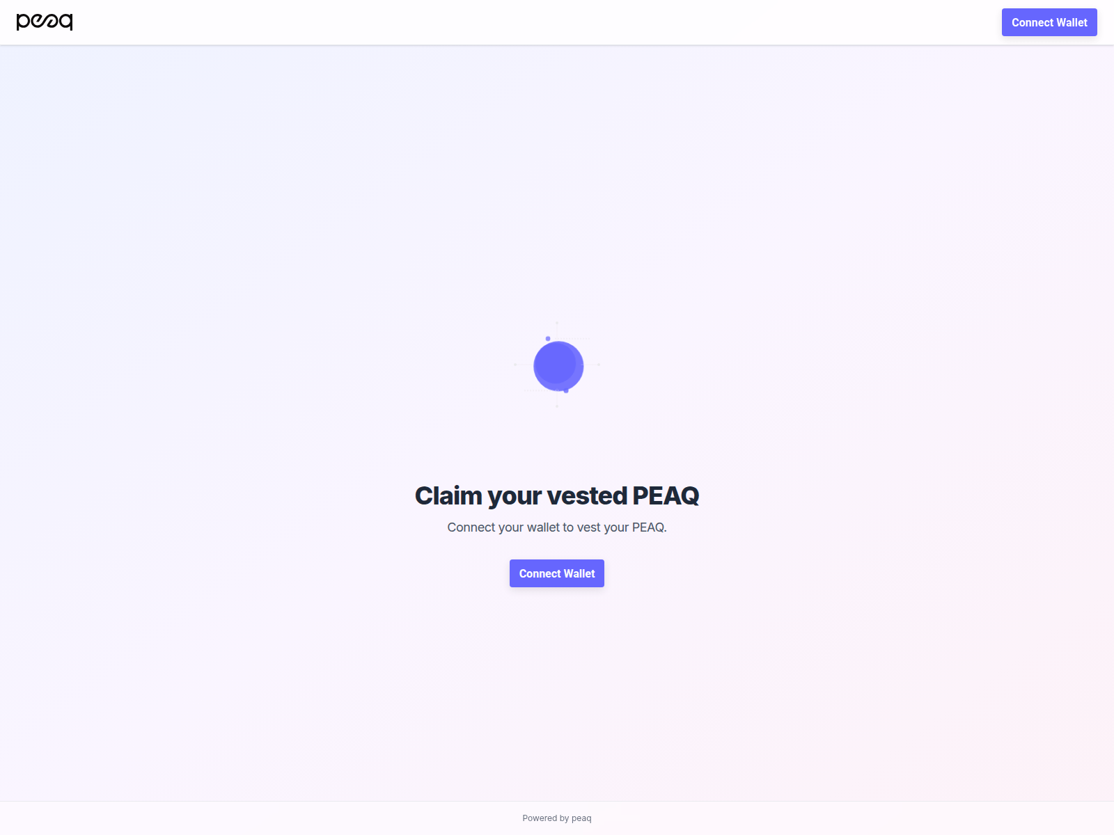 Screenshot of peaq.vu