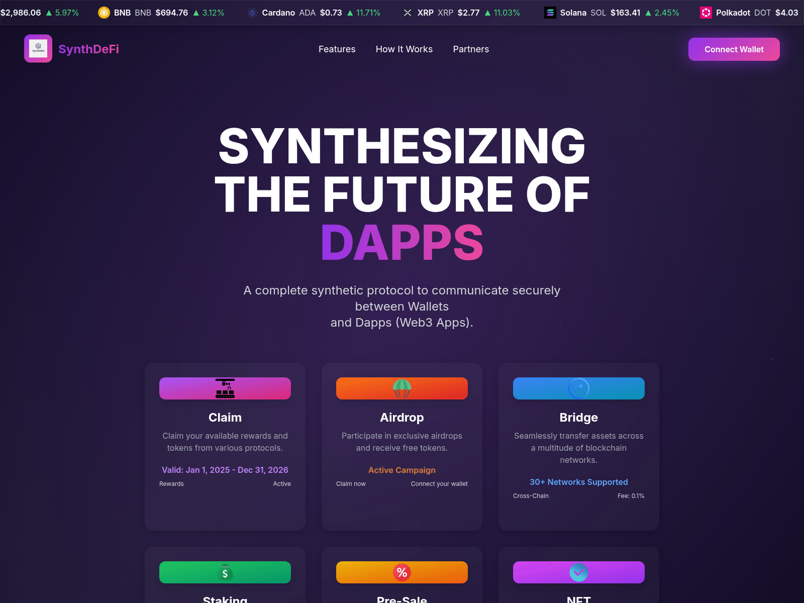 Screenshot of multichainsynth.online