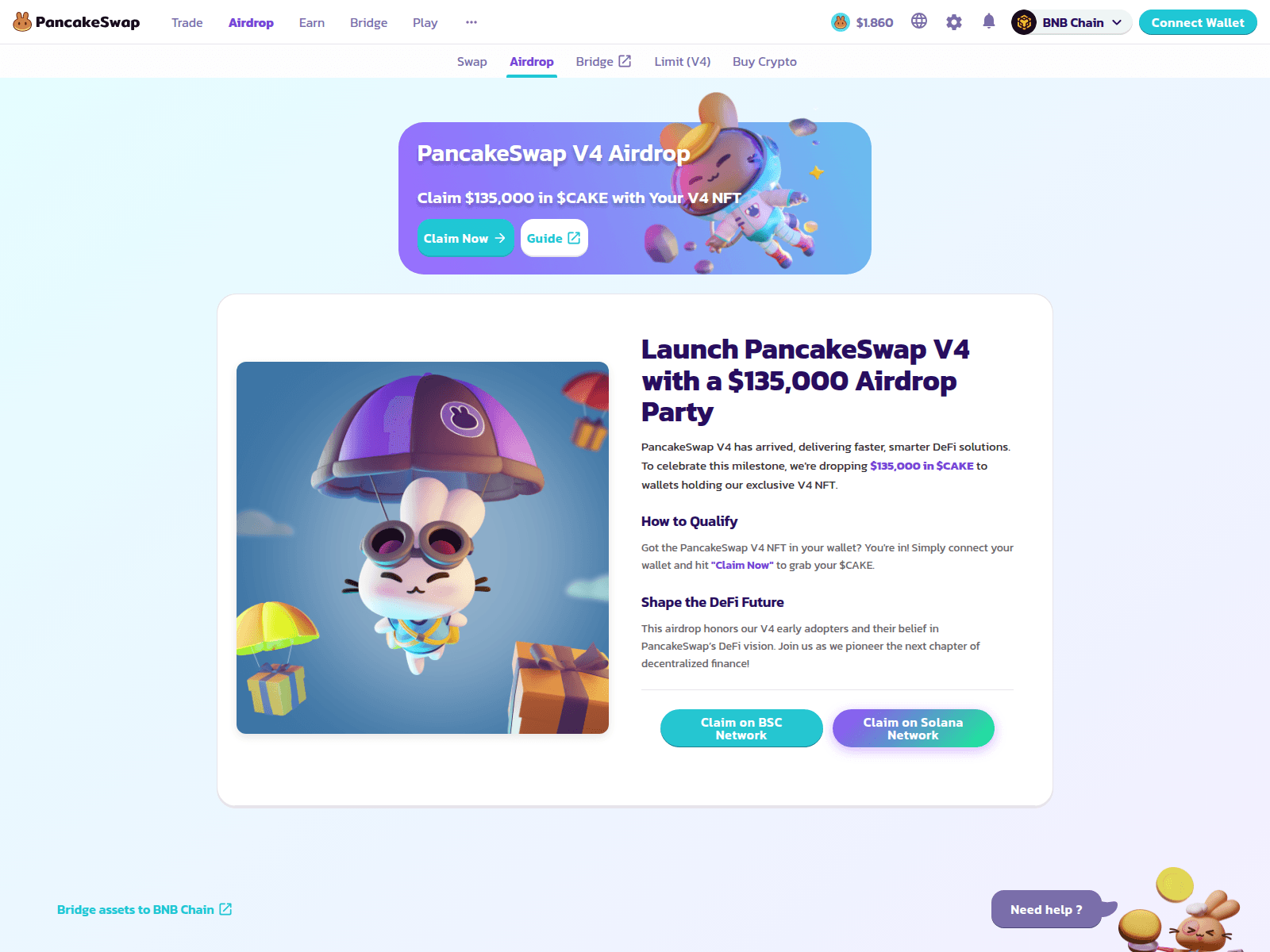 Screenshot of pancakeswap.iden.finance