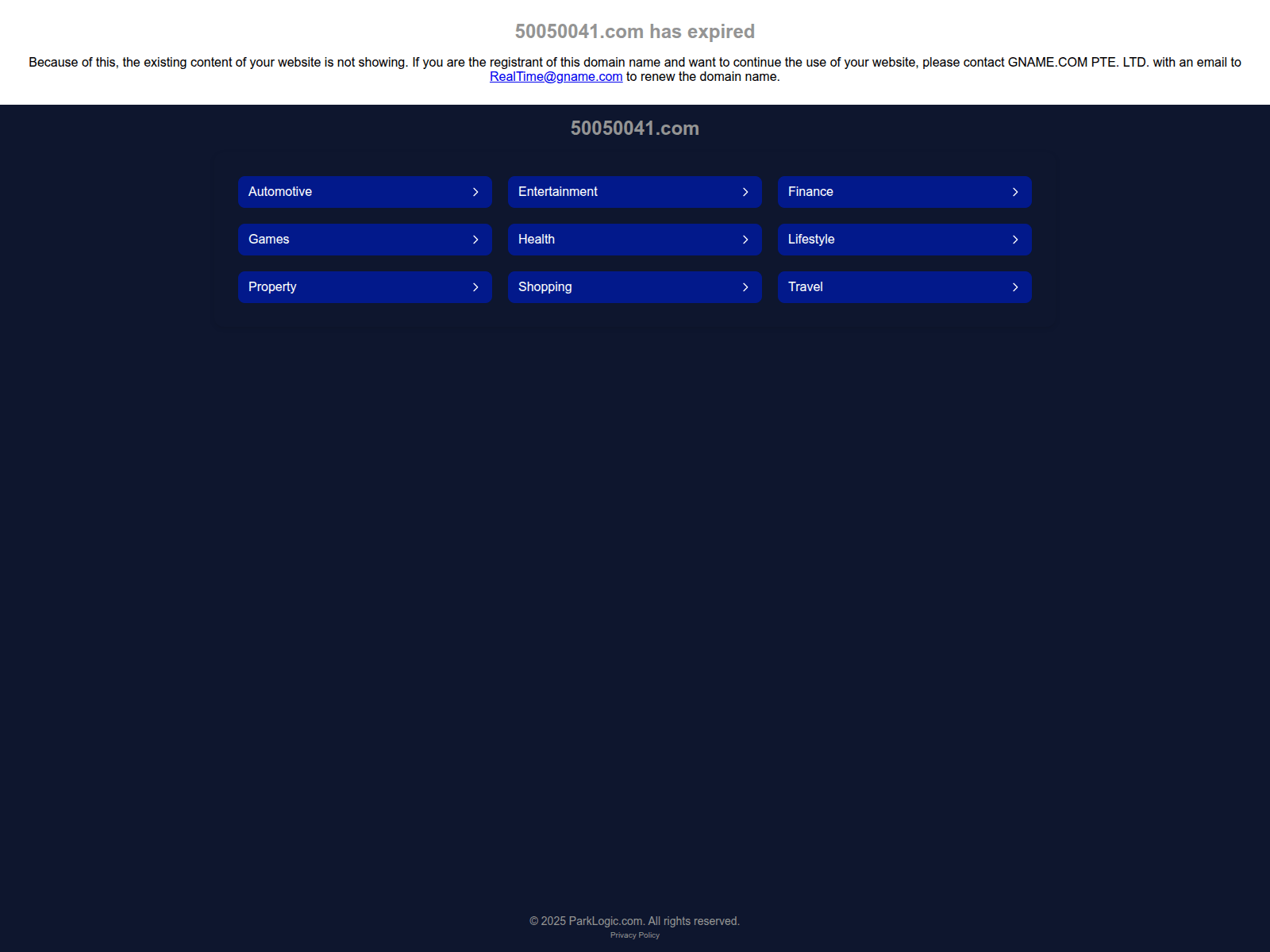 Screenshot of 50050041.com