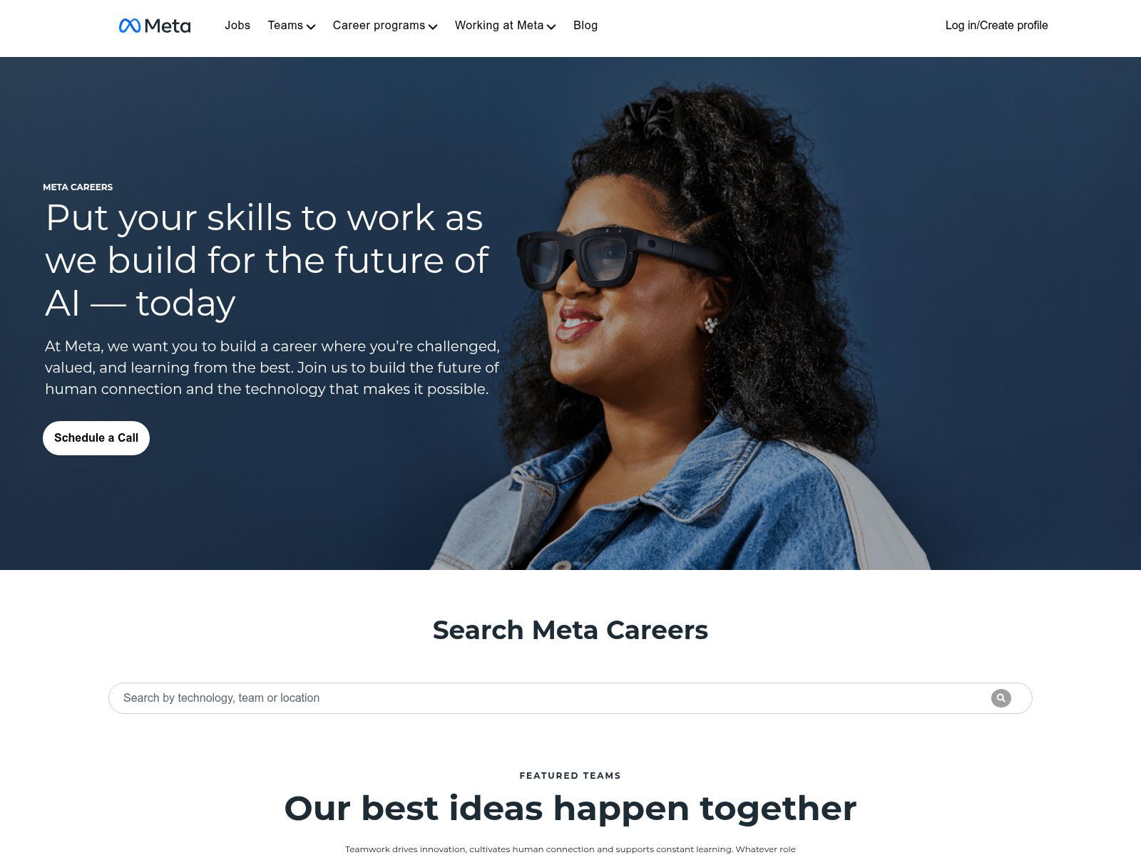 Screenshot of recruit.metacareersglobal.com