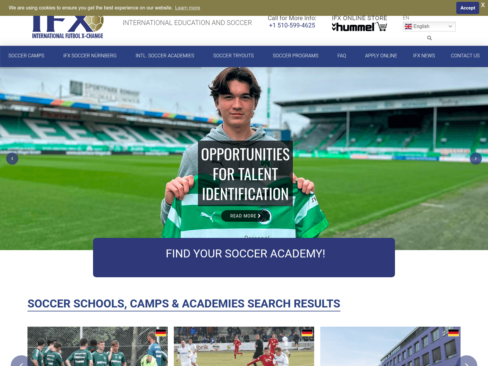 Screenshot of ifxsoccer.com