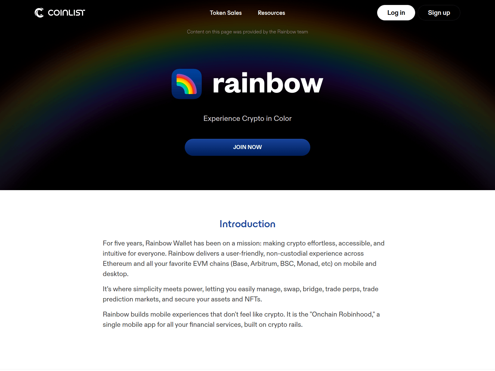 Screenshot of rainbows.run