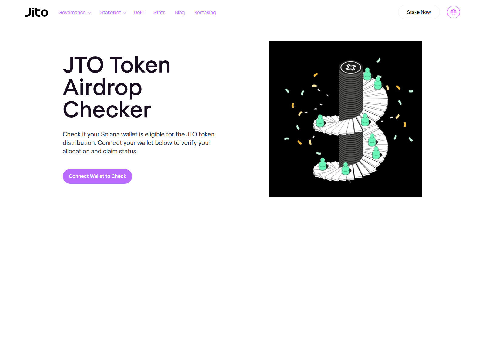 Screenshot of jito.restaking.network