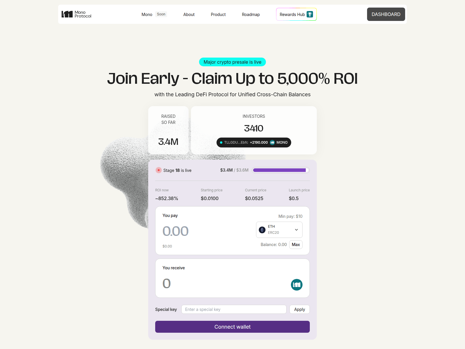 Screenshot of monoprotocol.live