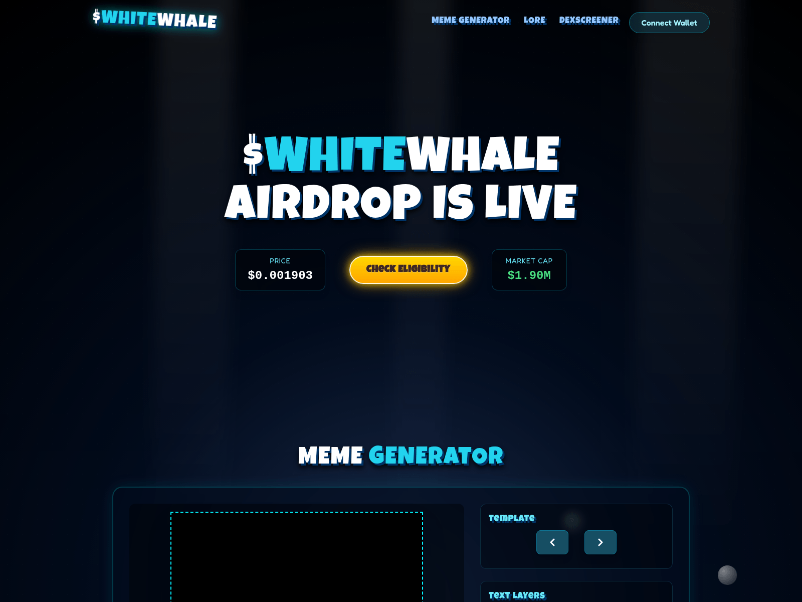 Screenshot of whitewhaleclaim.live