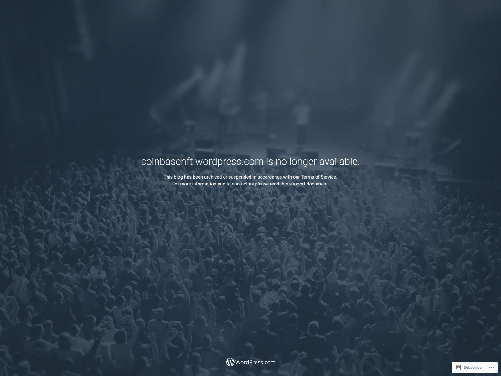 Screenshot of coinbasenft.wordpress.com