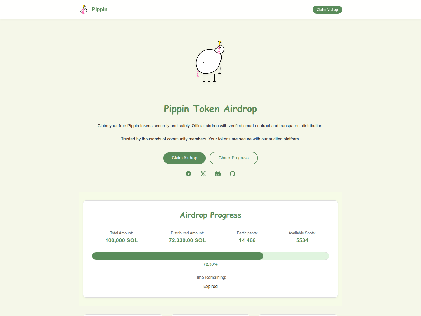 Screenshot of pippins.network
