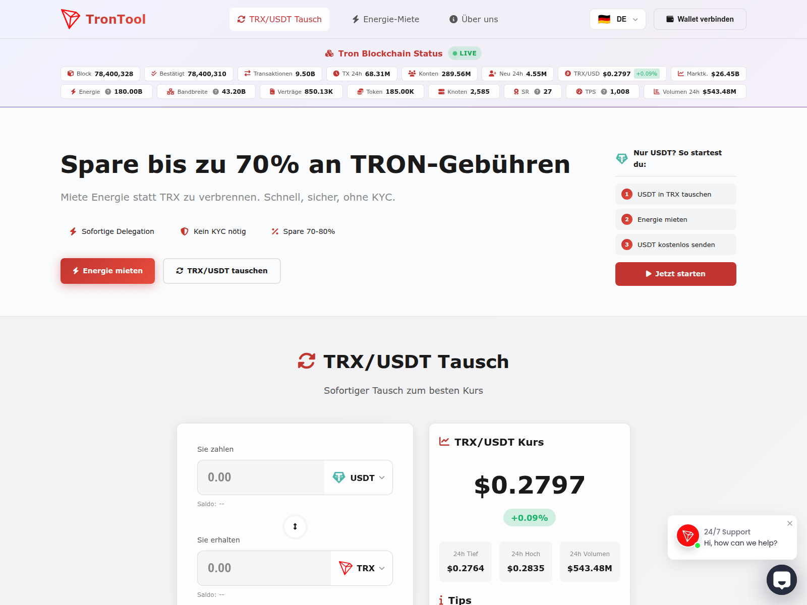 Screenshot of trontool.net