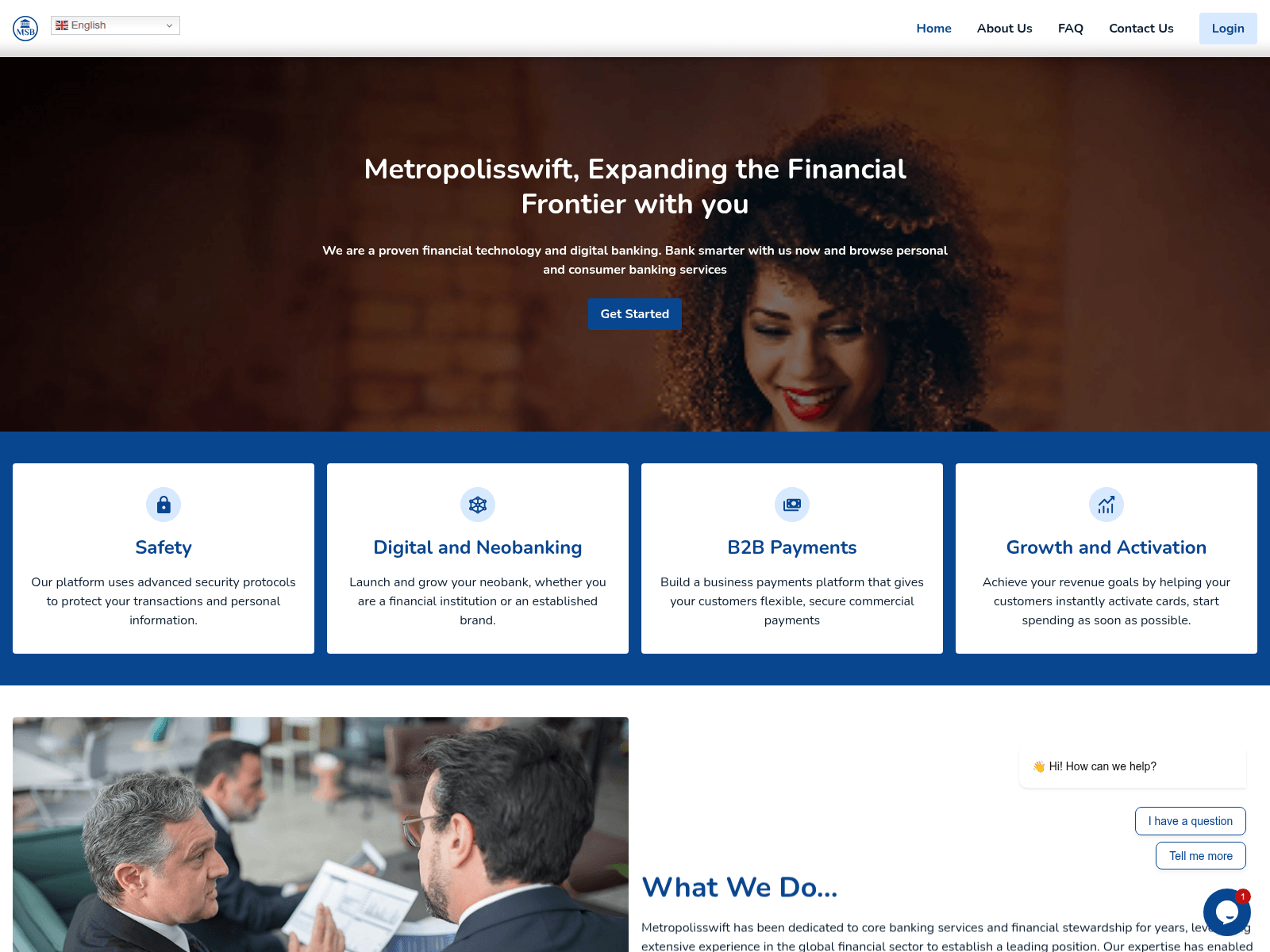 Screenshot of metropolisswift.com